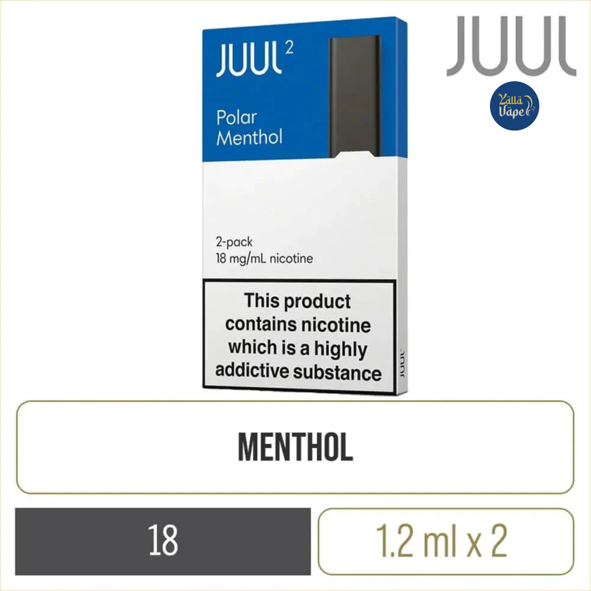 JUUL 2 PODS Polar Menthol 18mg in Dubai UAE 