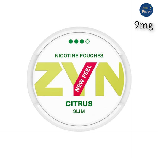 Zyn Nicotine Pouches Citrus Slim Strong. 
Zyn SNUS Citrus Slim 9mg.
Zyn Nicotine Pouches Citrus Slim 3 dot.