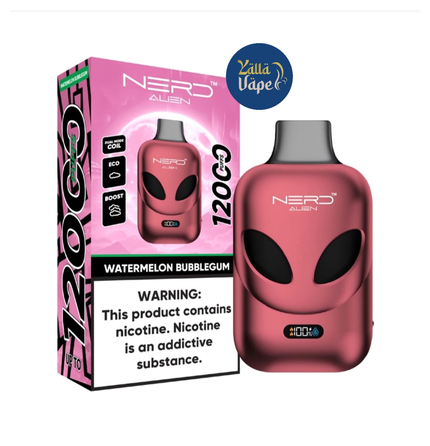 NERD ALIEN 12000 Puffs 20mg/2% Nicotine