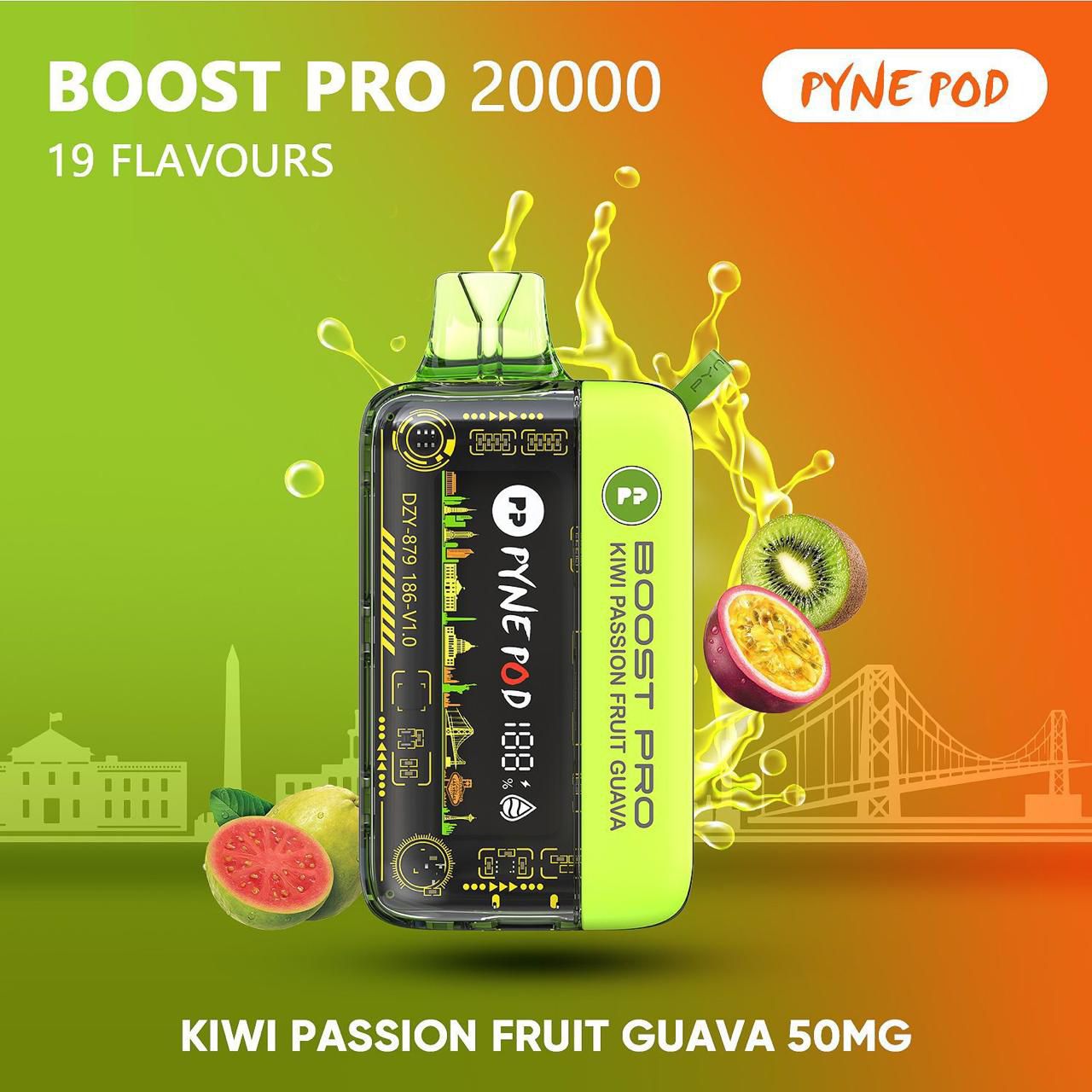 PYNE POD Boost Pro 20000 Puffs 50MG Disposable Vape in Dubai UAE