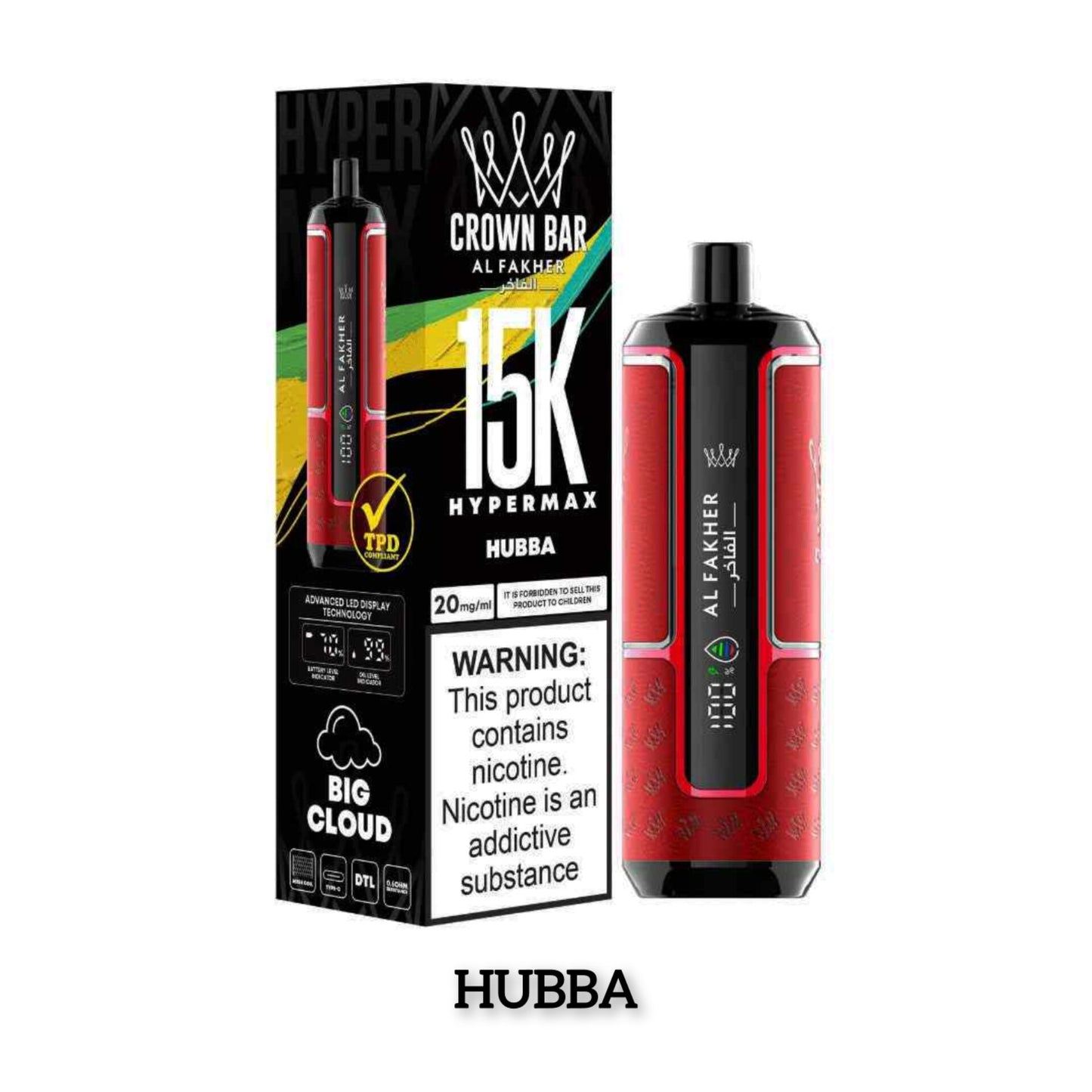 Al Fakher Crown Bar Hypermax 15000 Puffs 6mg