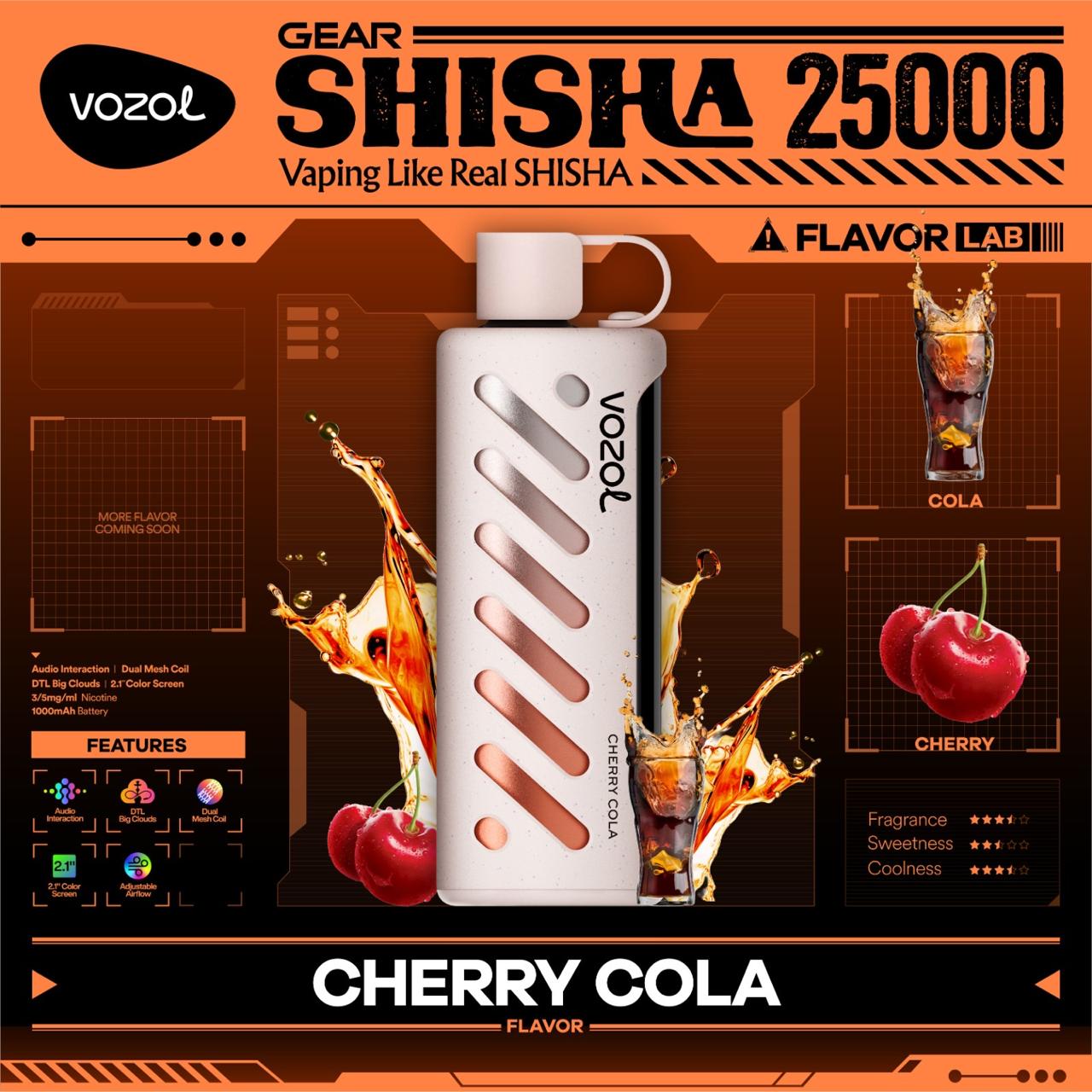 VOZOL Gear Shisha 25000 Puffs Disposable Vape