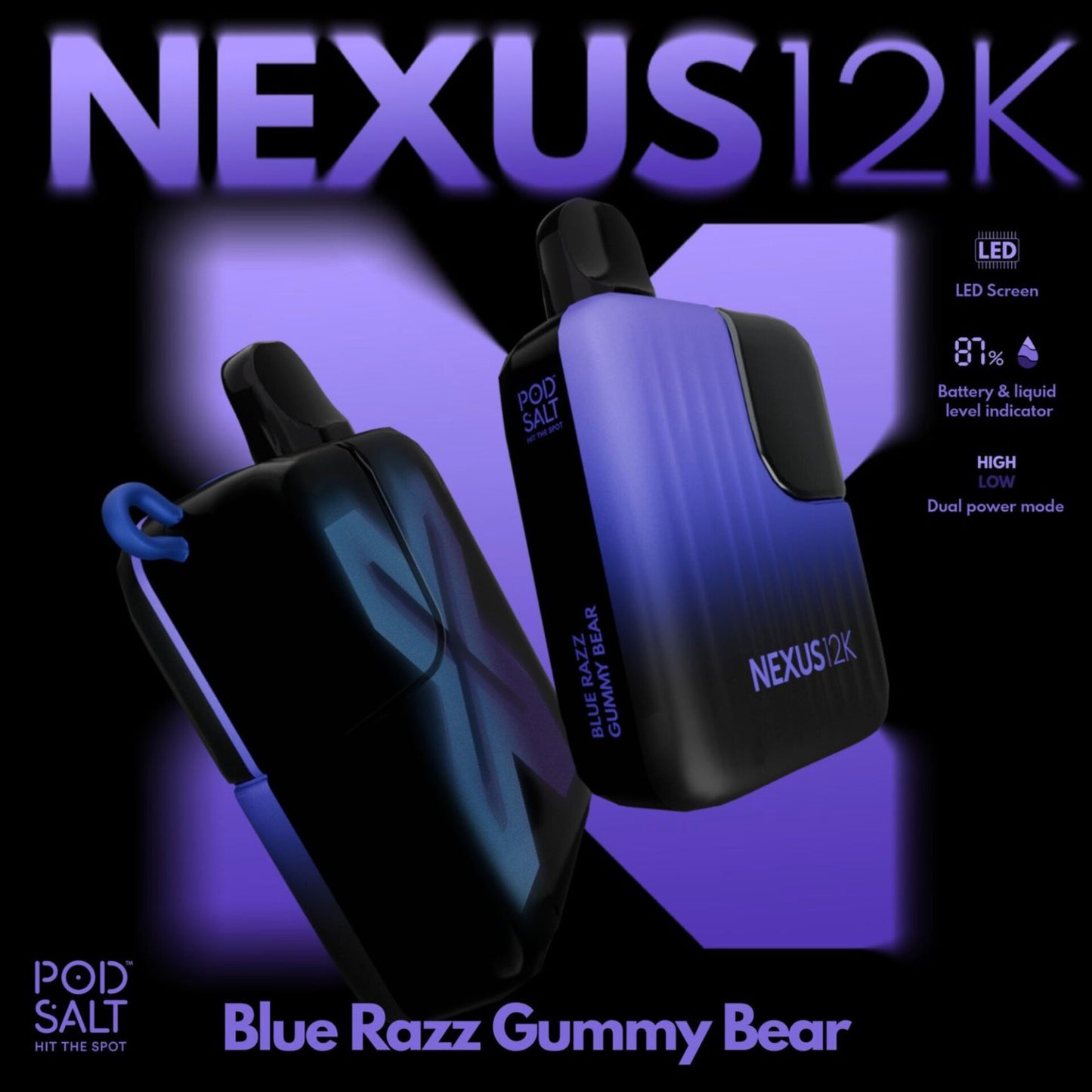 Pod Salt 12000 Puffs Blue Razz Gummy Bear