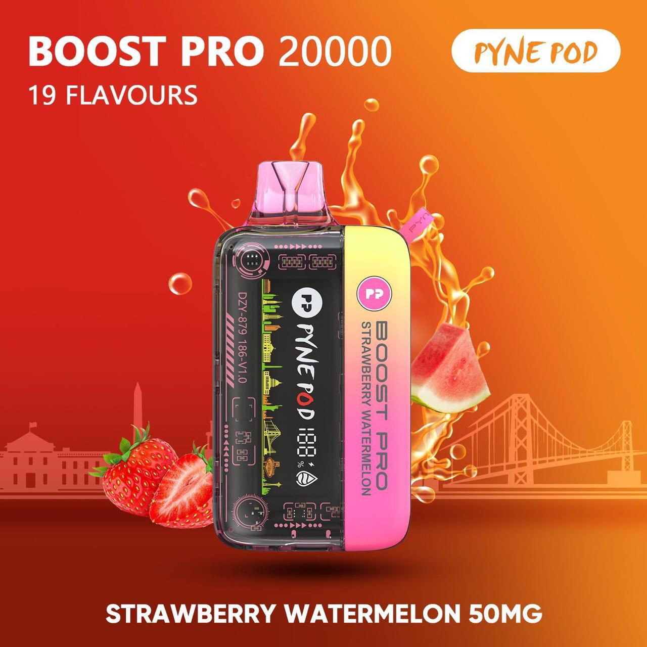 PYNE POD Boost Pro 20000 Puffs 50MG Disposable Vape in Dubai UAE