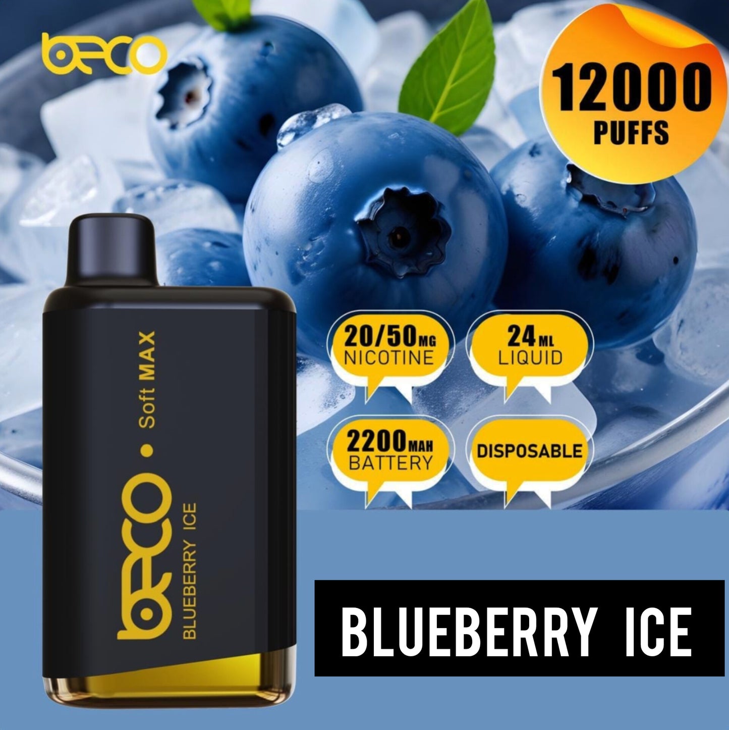 BECO Soft Max 12000 Puffs Blueberry Ice