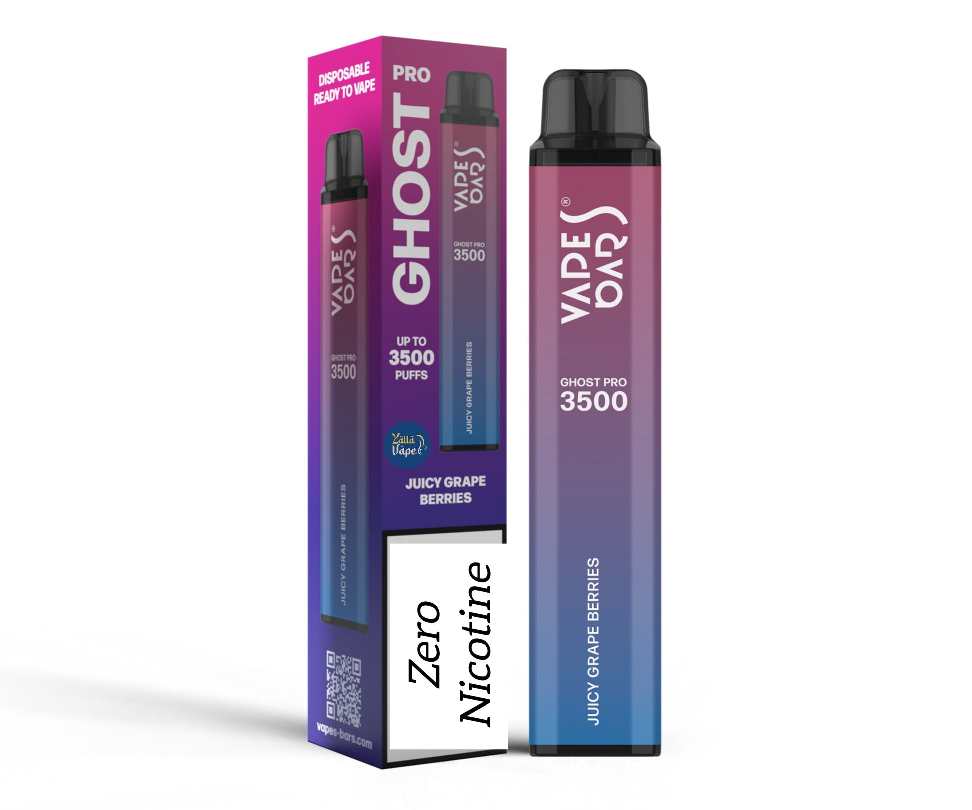 VAPES BARS GHOST PRO 3500 Puffs (ZERO NICOTINE) Disposable Vape YALLA VAPE VAPES BARS GHOST PRO 3500 Puffs (ZERO NICOTINE) Disposable Vape YALLA VAPE