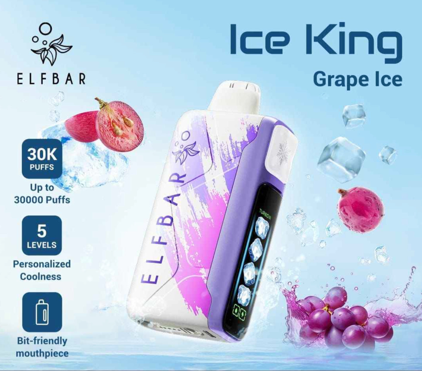 ELF BAR Ice King 30000 Puffs Disposable Vape 50mg