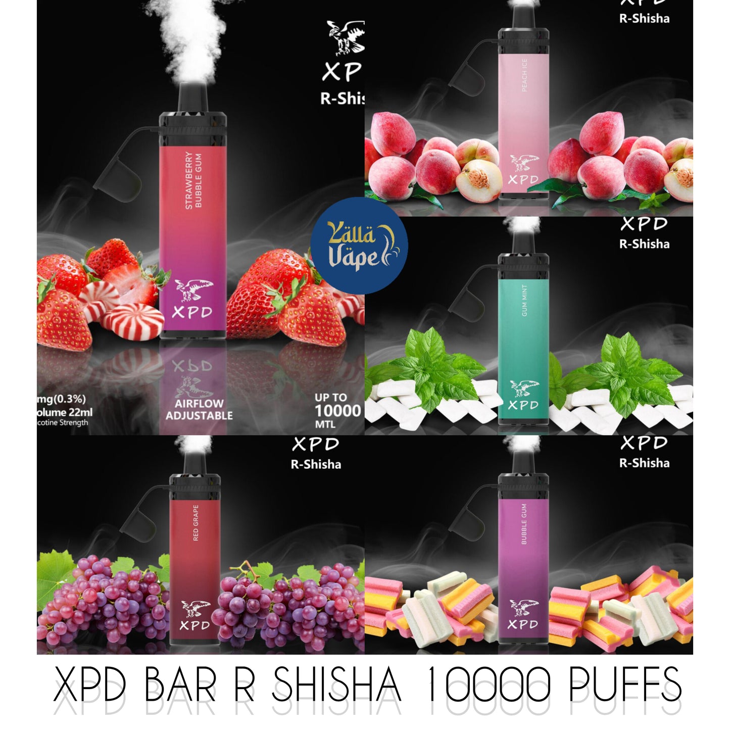 XPD BAR SHISHA 3mg Nicotine 10000 Puffs