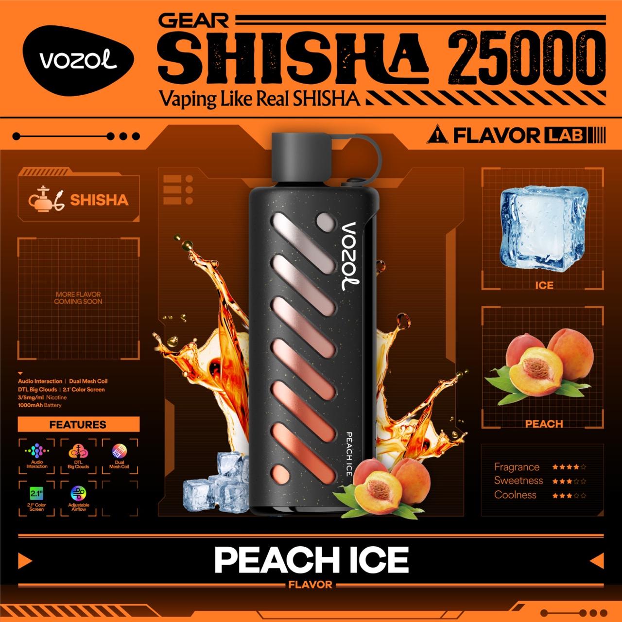 VOZOL Gear Shisha 25000 Puffs Disposable Vape