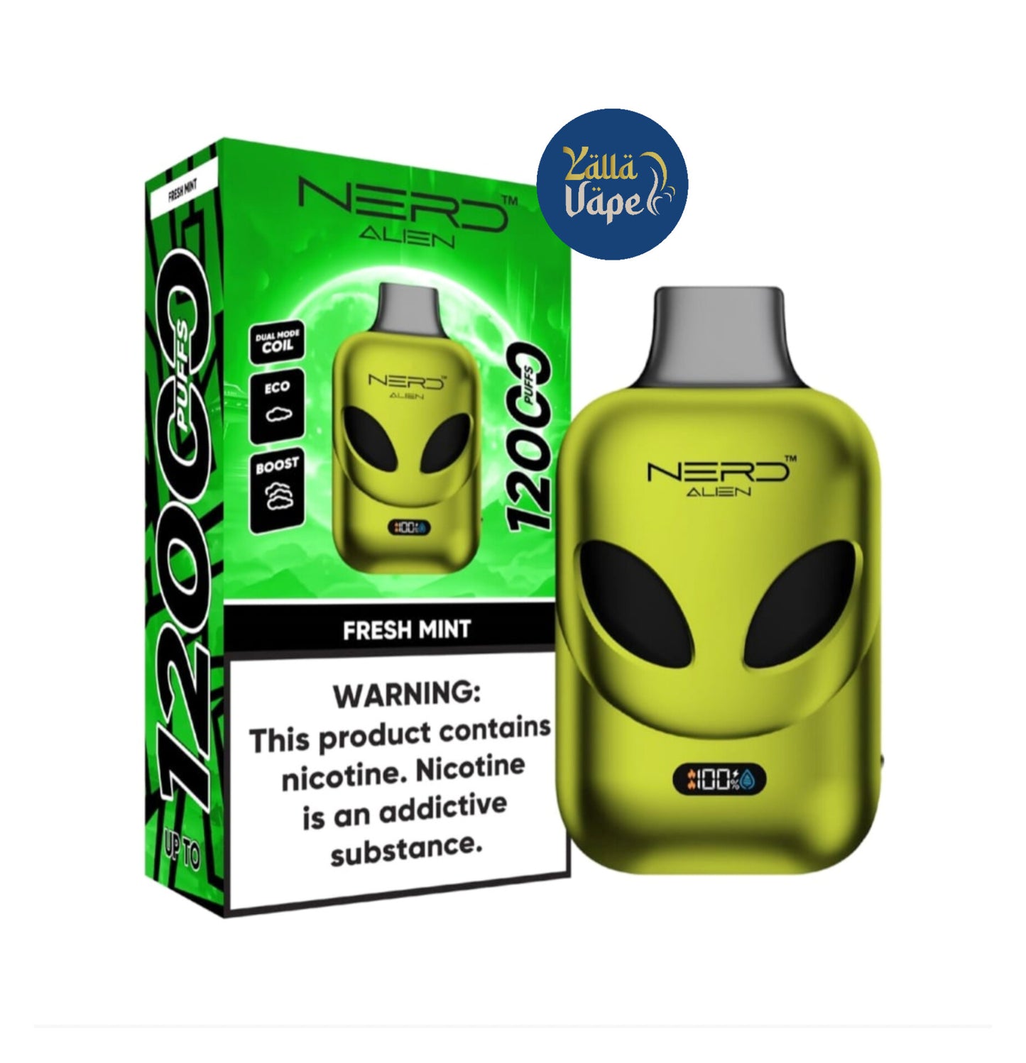 NERD ALIEN 12000 Puffs 20mg/2% Nicotine