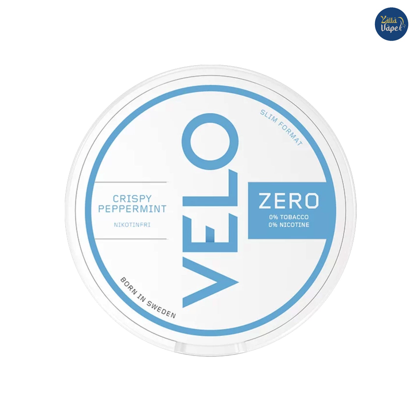 VELO Nicotine Pouches Crispy Peppermint Slim Zero.
Velo SNUS Crispy Peppermint Zero Slim 0% tobacco - 0% Nicotine. 