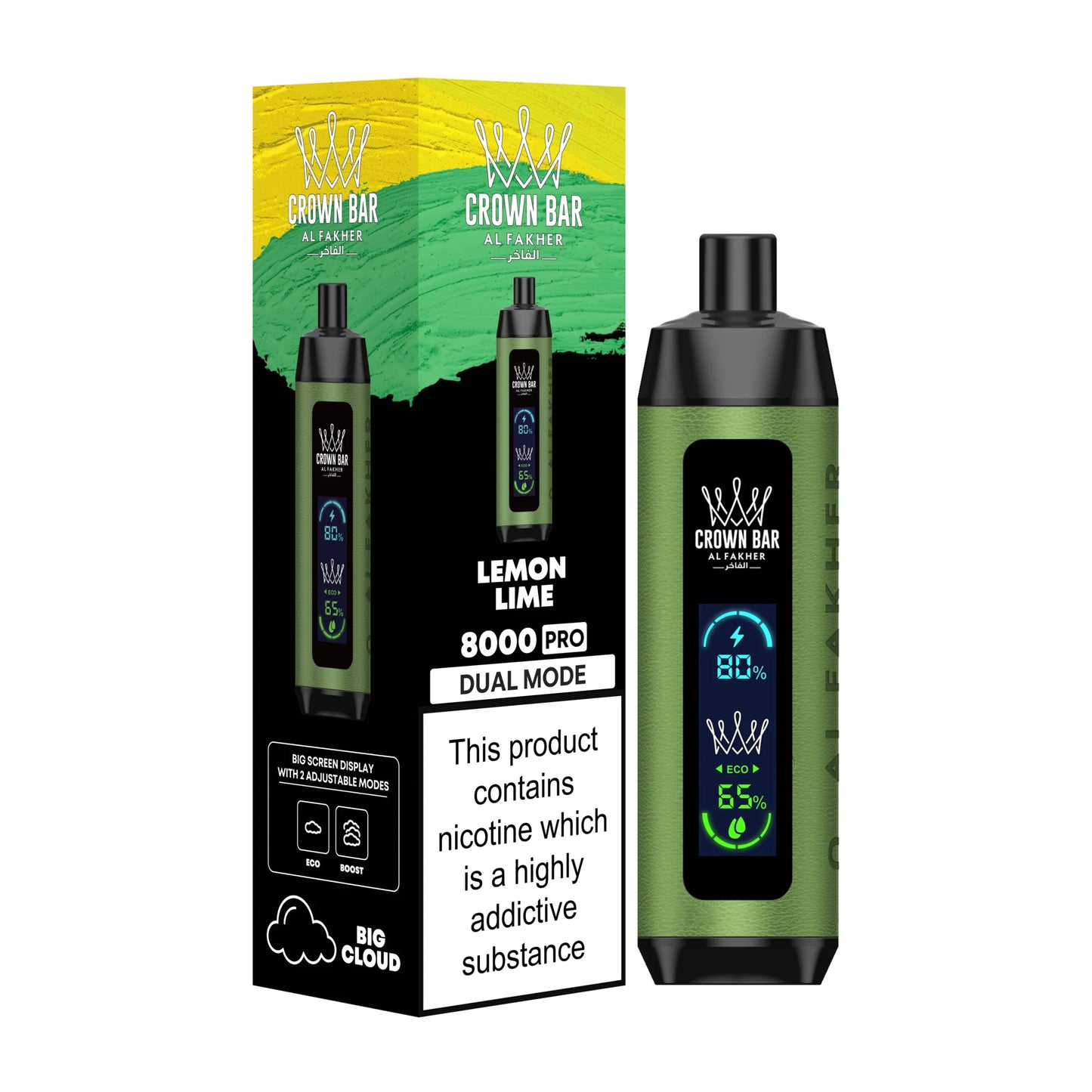 Al Fakher Crown Bar Pro 8000 Puffs (Dual Mode)