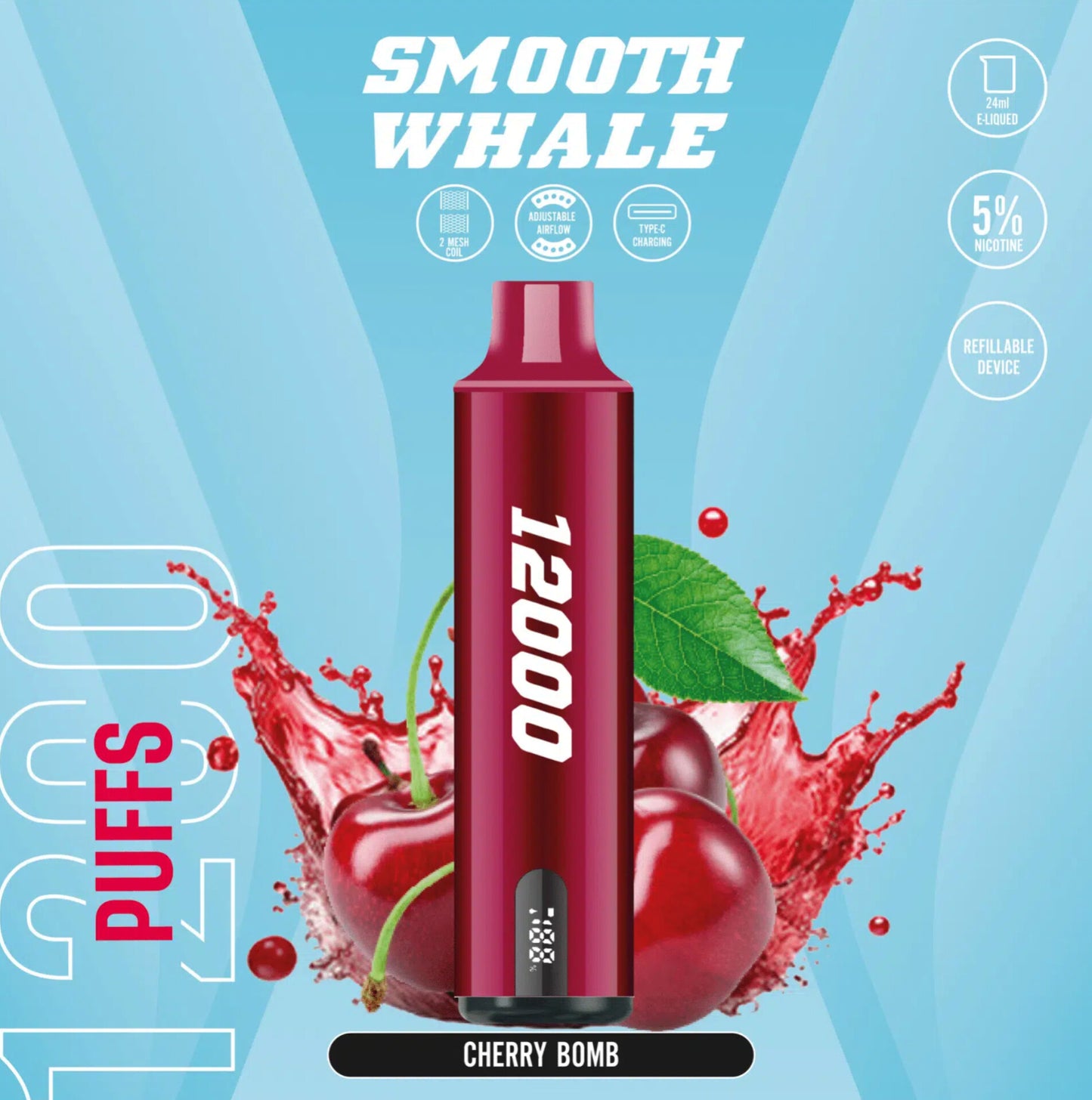 Smooth Whale 12000 Puffs Disposable Vape In Dubai UAE