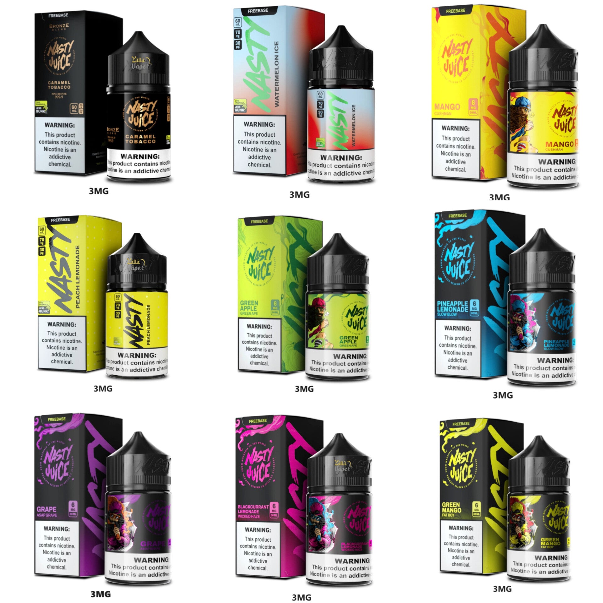 Nasty Juice E-liquid 60ml 0mg/3mg/6mg in Dubai UAE YALLA VAPE Nasty Juice E-liquid 60ml 0mg/3mg/6mg in Dubai UAE YALLA VAPE