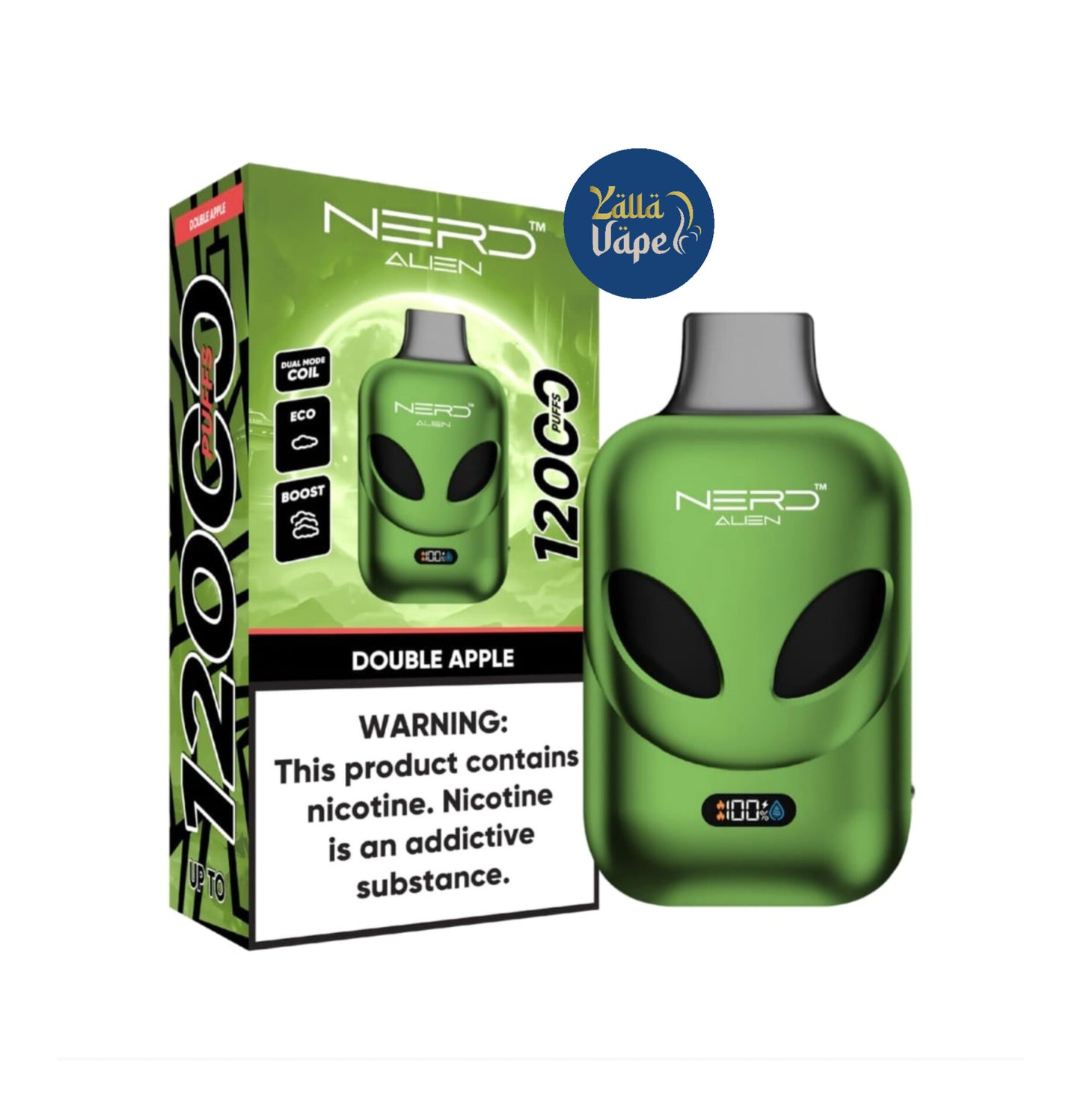 NERD ALIEN 12000 Puffs 20mg/2% Nicotine