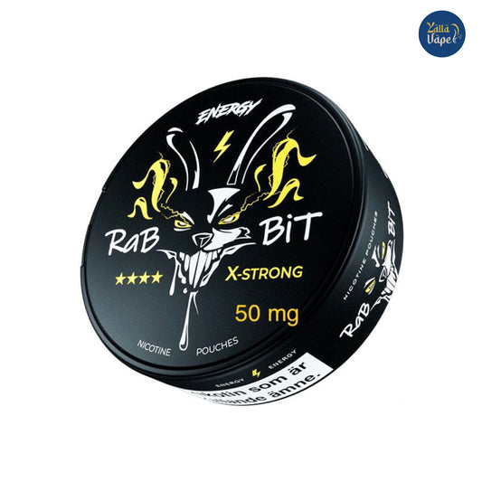 Rabbit Nicotine Pouches Energy 50mg.
Rabbit SNUS Energy X-Strong 50mg.