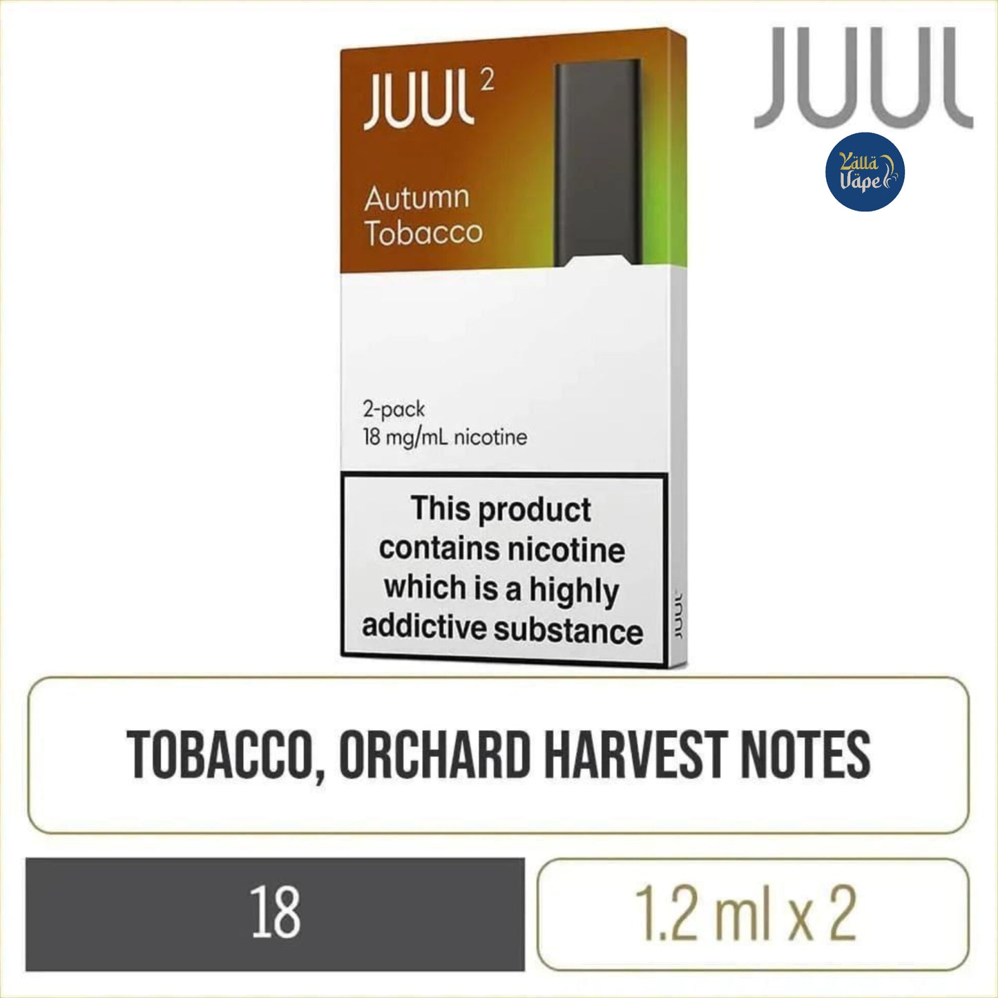 JUUL 2 Pod - Autumn Tobacco 18mg