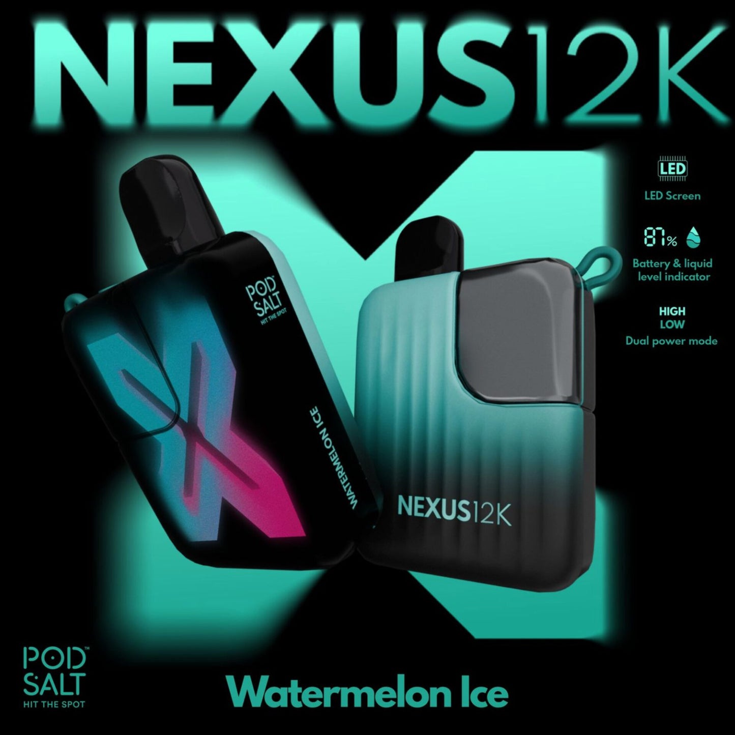 Pod Salt Nexus 12000 Puffs Watermelon Ice 