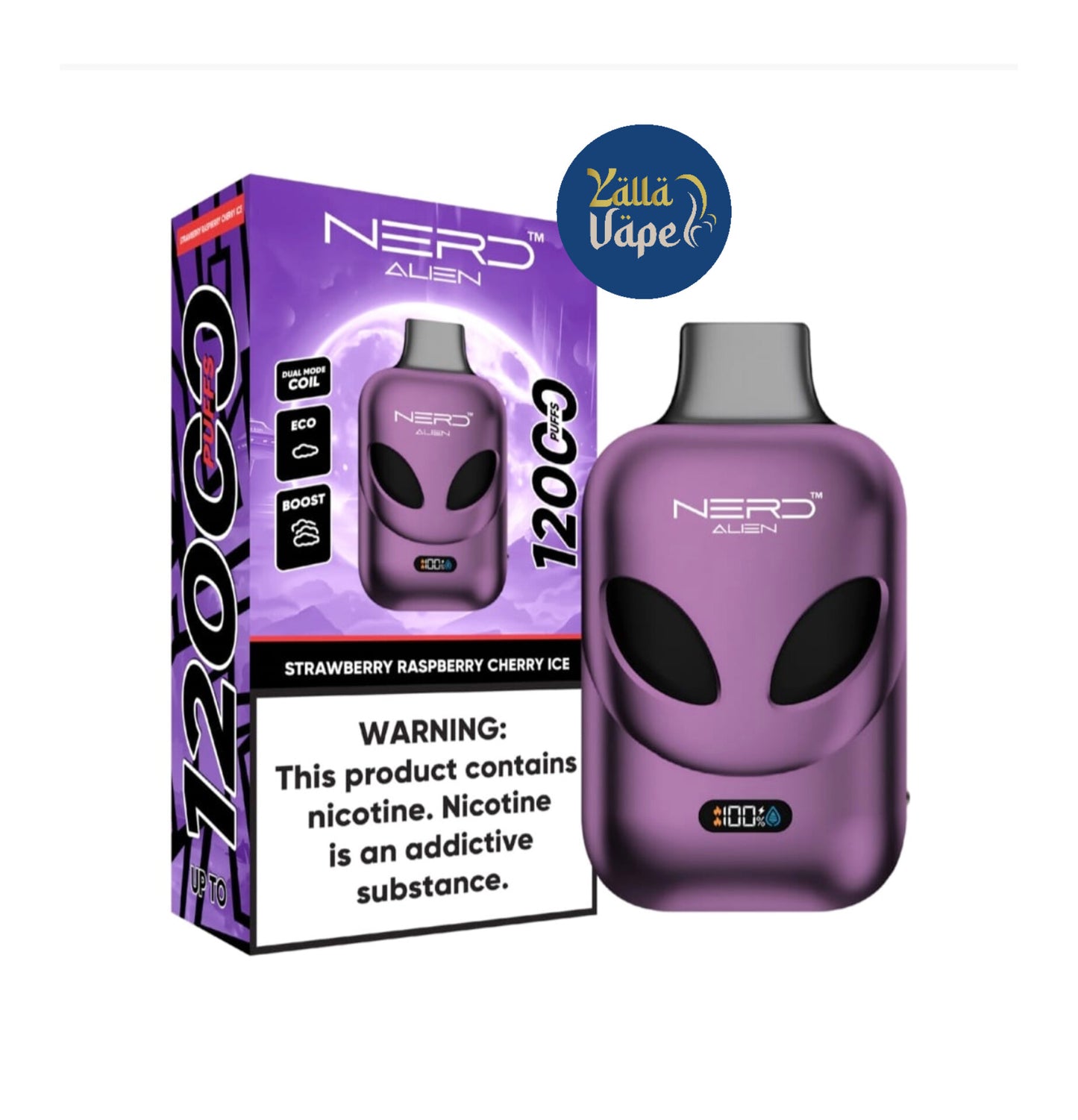 NERD ALIEN 12000 Puffs 20mg/2% Nicotine