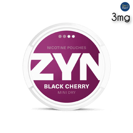 Zyn Nicotine Pouches Black Cherry Mini Dry 3mg.
Zyn SNUS Black Cherry Mini Dry 3mg - 2 dots.