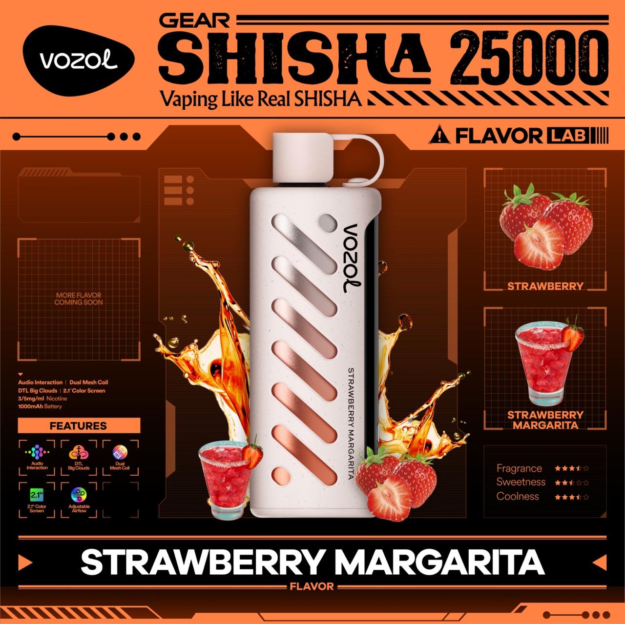 VOZOL Gear Shisha 25000 Puffs Disposable Vape - YALLA VAPE