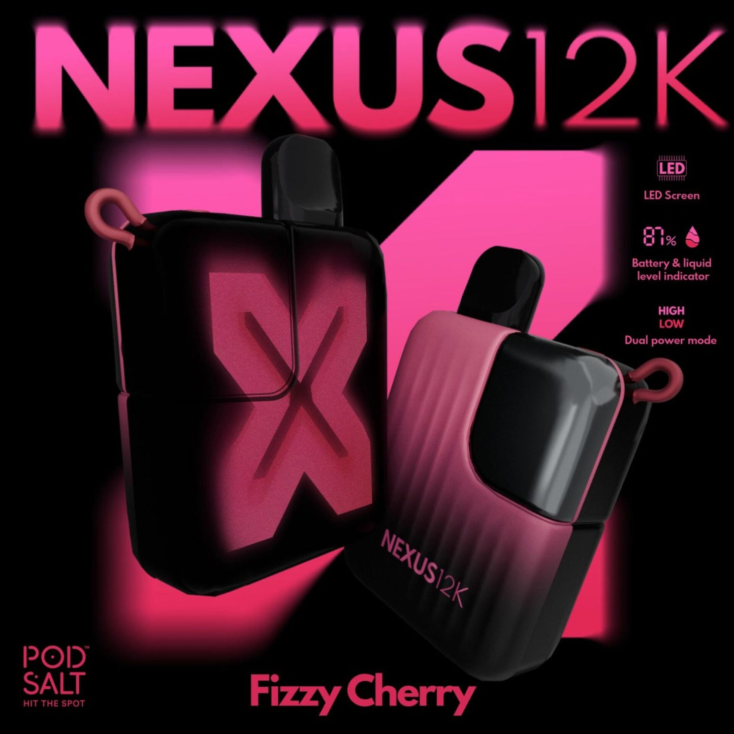 Pod Salt Nexus 12000 Puffs Fizzy Cherry 