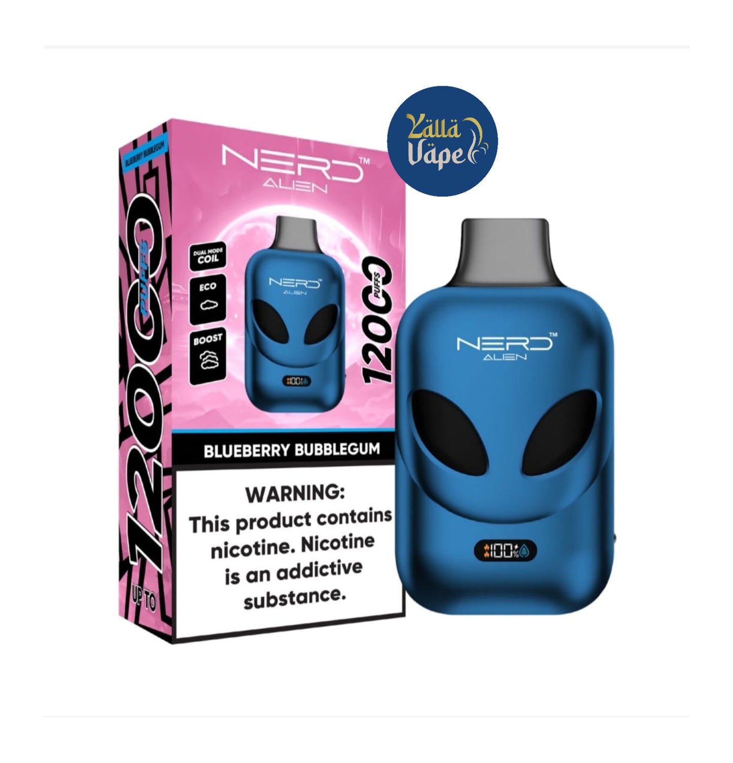 NERD ALIEN 12000 Puffs 20mg/2% Nicotine