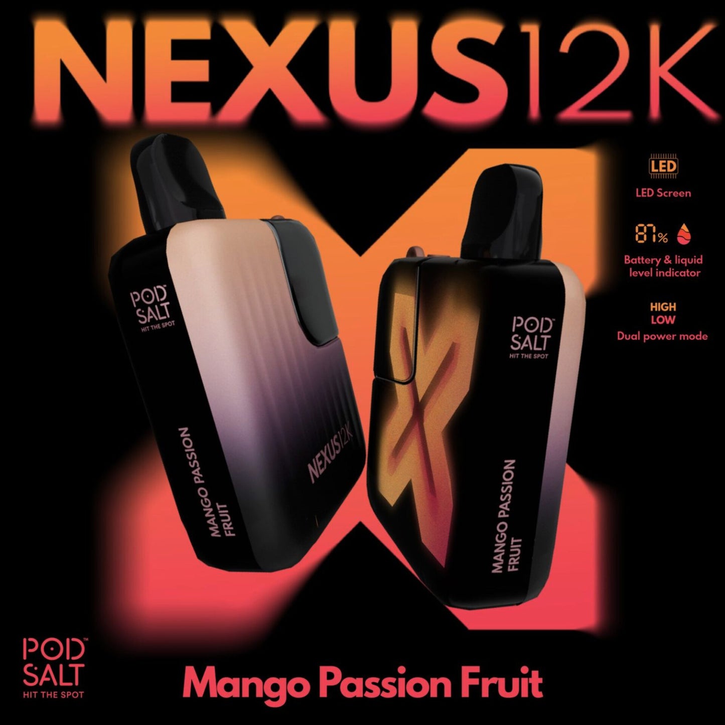 Pod Salt Nexus 12000 Puffs MANGO PASSION FRUIT 