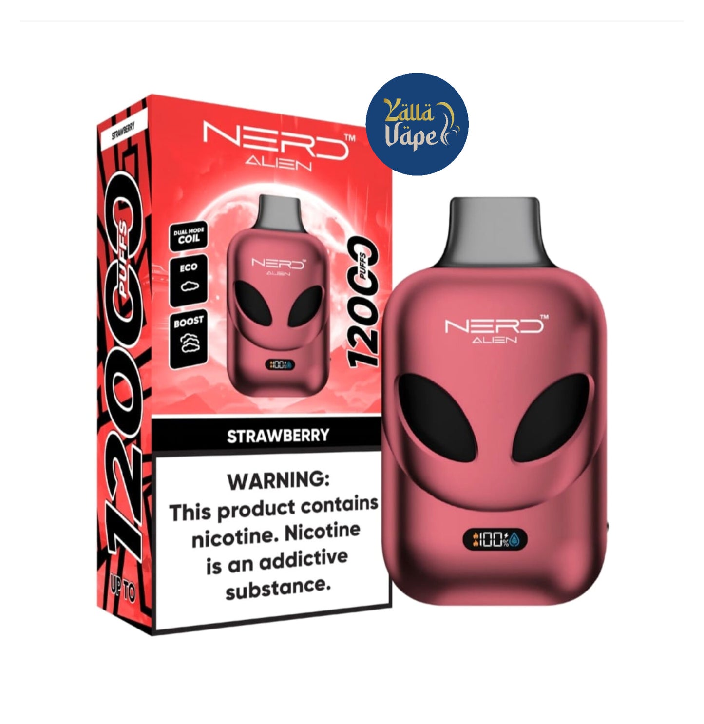 NERD ALIEN 12000 Puffs 20mg/2% Nicotine