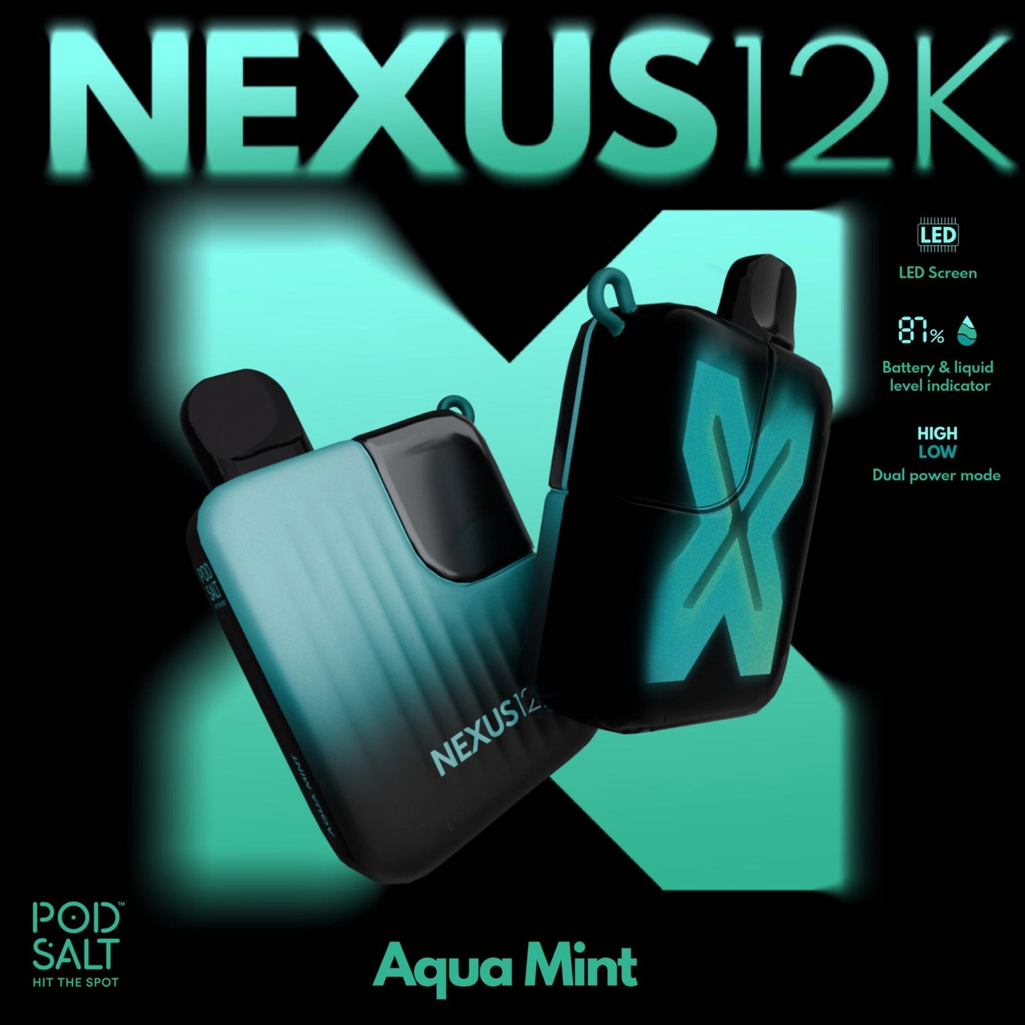 Pod Salt Nexus 12000 Puffs AQUA MINT 