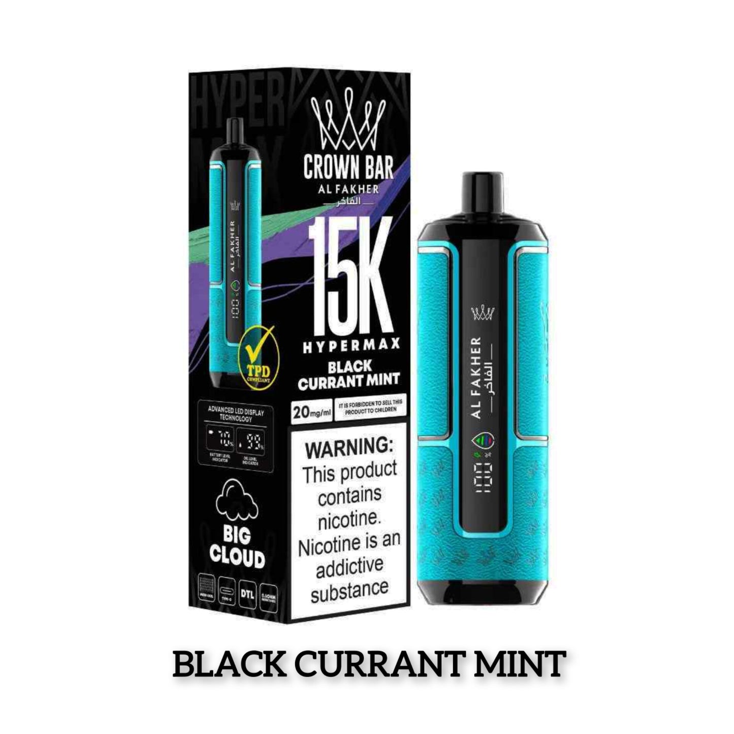 Al Fakher Crown Bar Hypermax 15000 Puffs 6mg