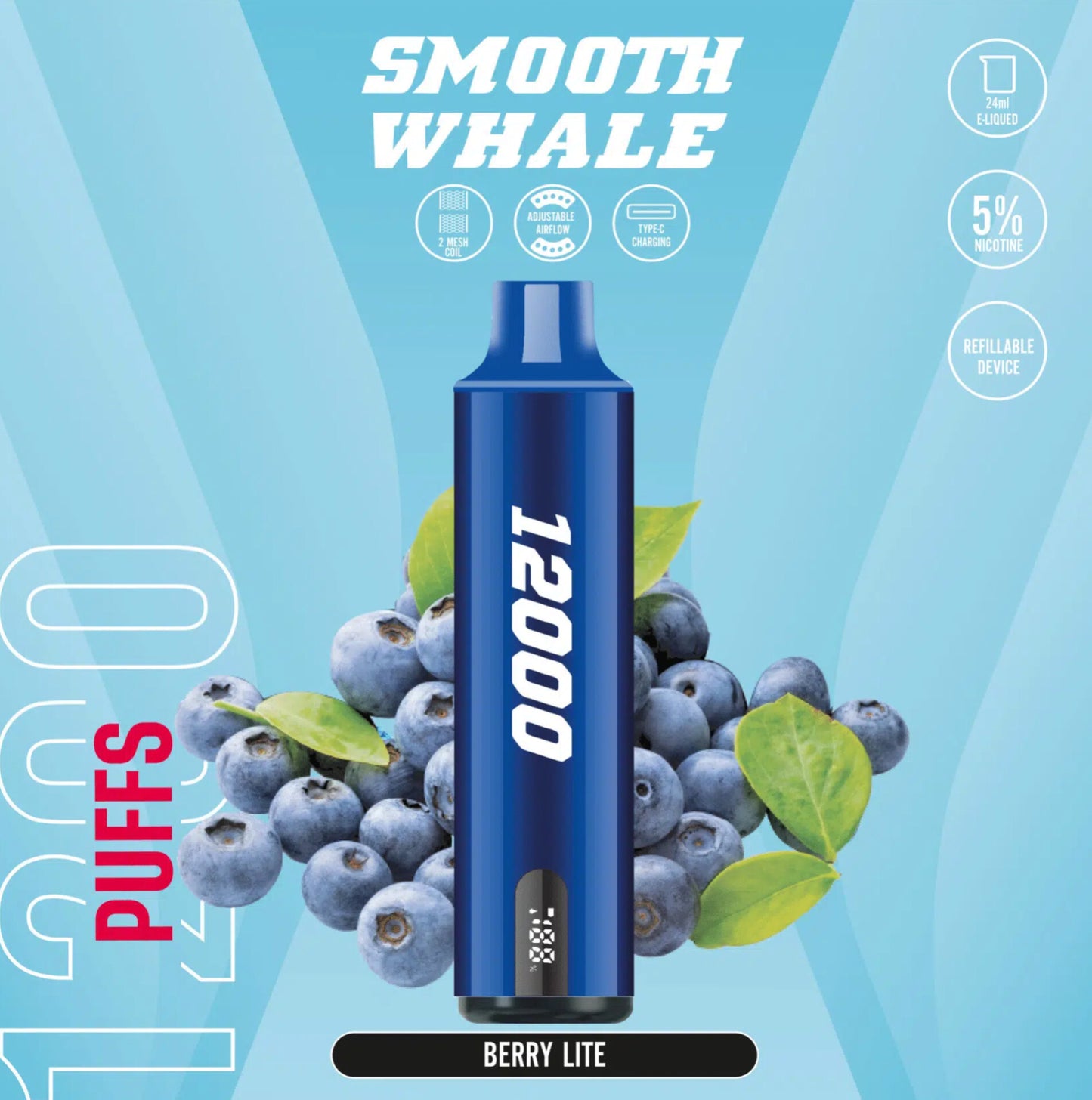 Smooth Whale 12000 Puffs Disposable Vape In Dubai UAE