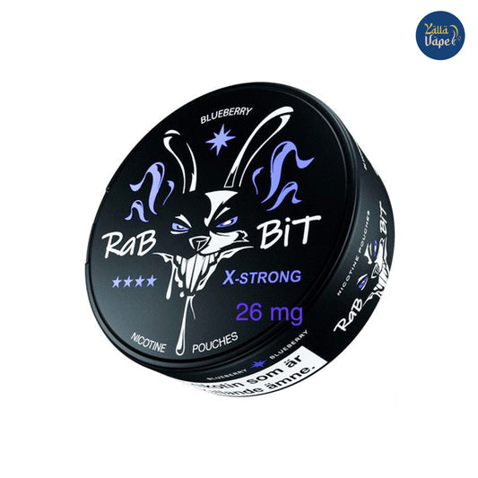 Rabbit Nicotine Pouches BLUEBERRY X-Strong 26mg.
Rabbit SNUS Blueberry 26mg