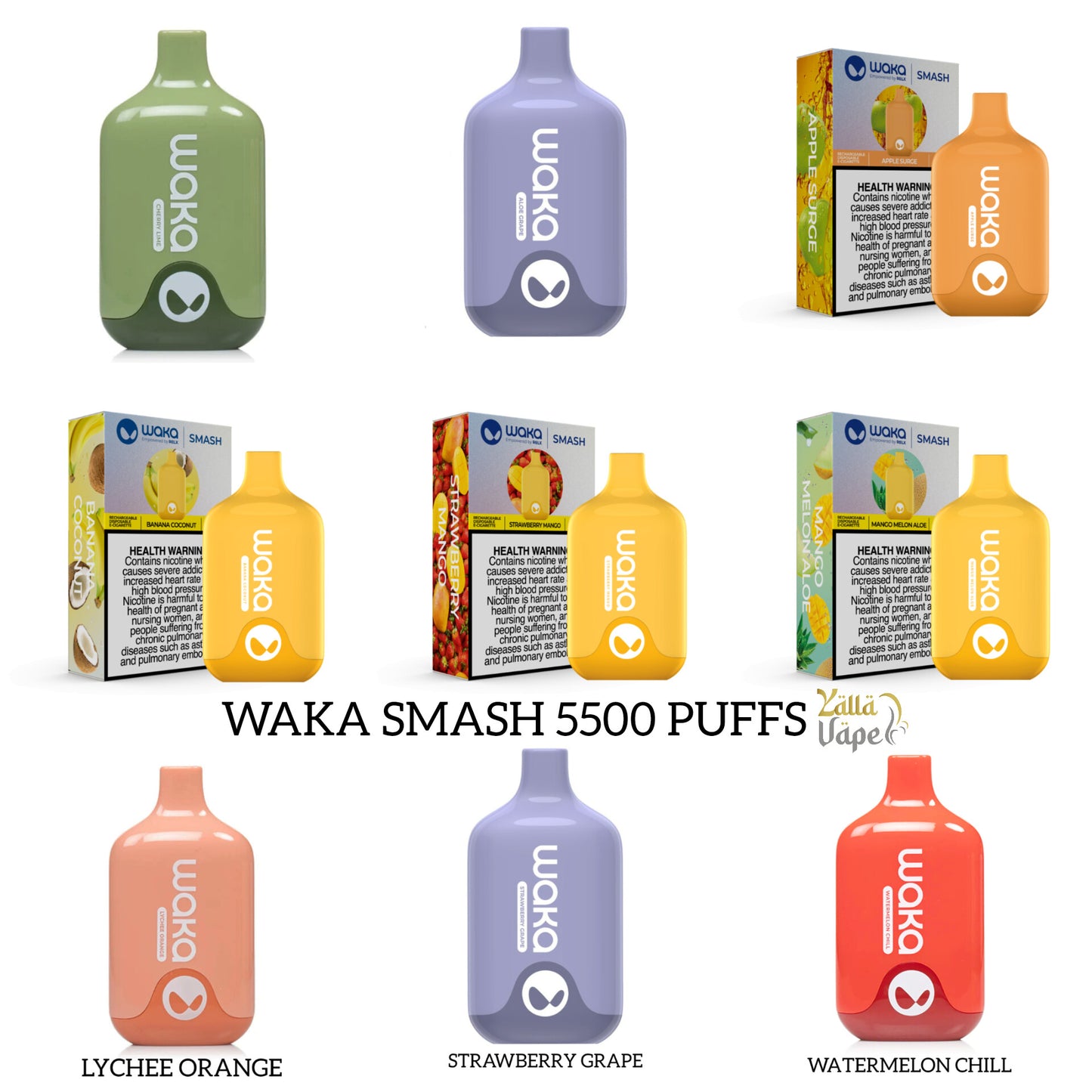 Waka Smash 5500 Puffs Disposable Vape By Relx