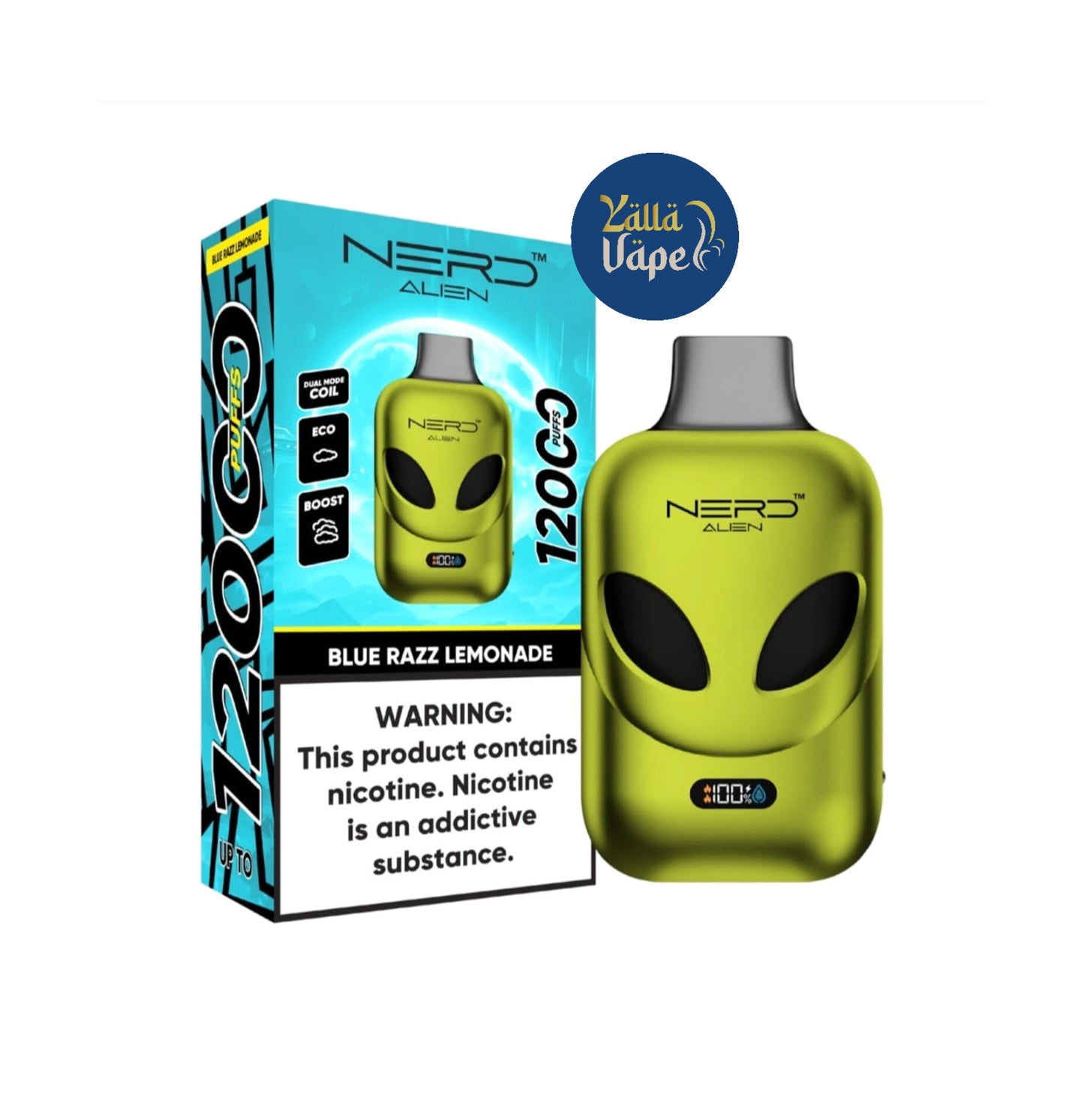 NERD ALIEN 12000 Puffs 20mg/2% Nicotine