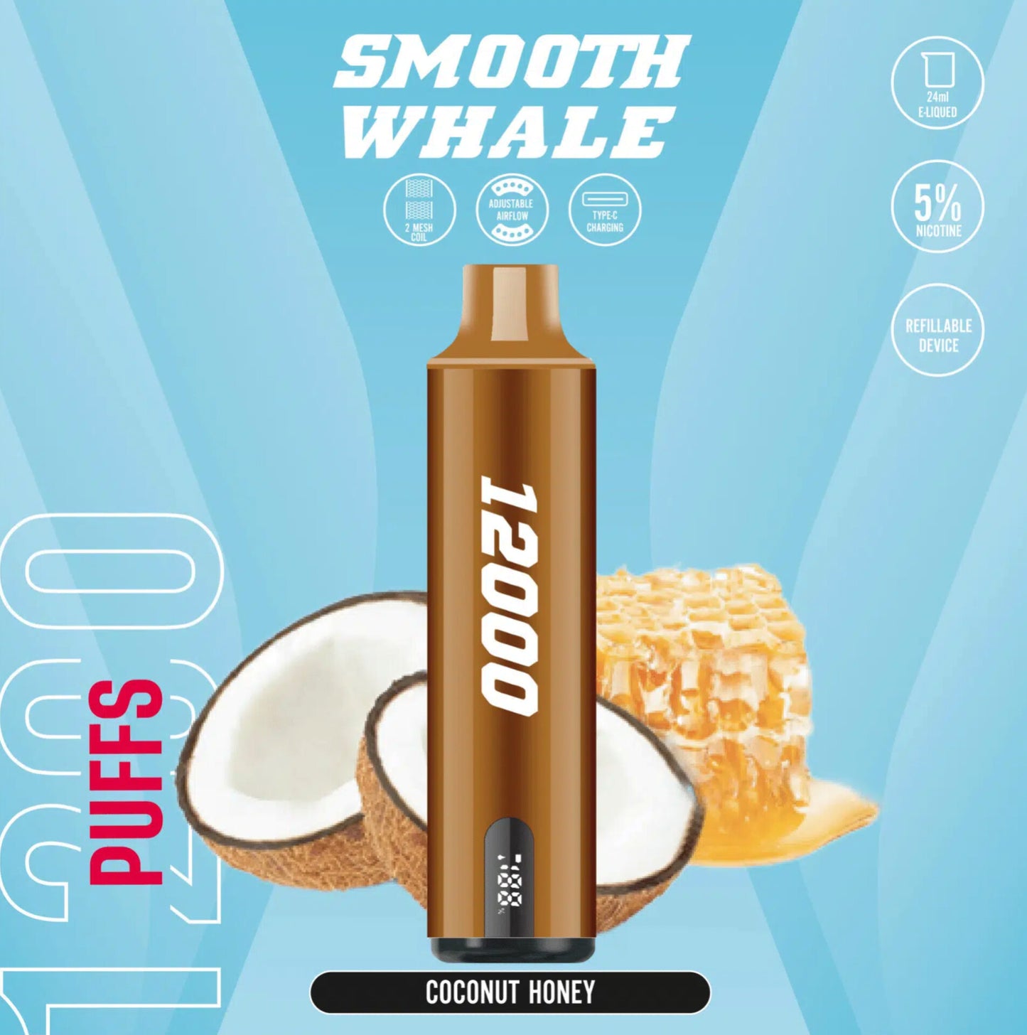 Smooth Whale 12000 Puffs Disposable Vape In Dubai UAE