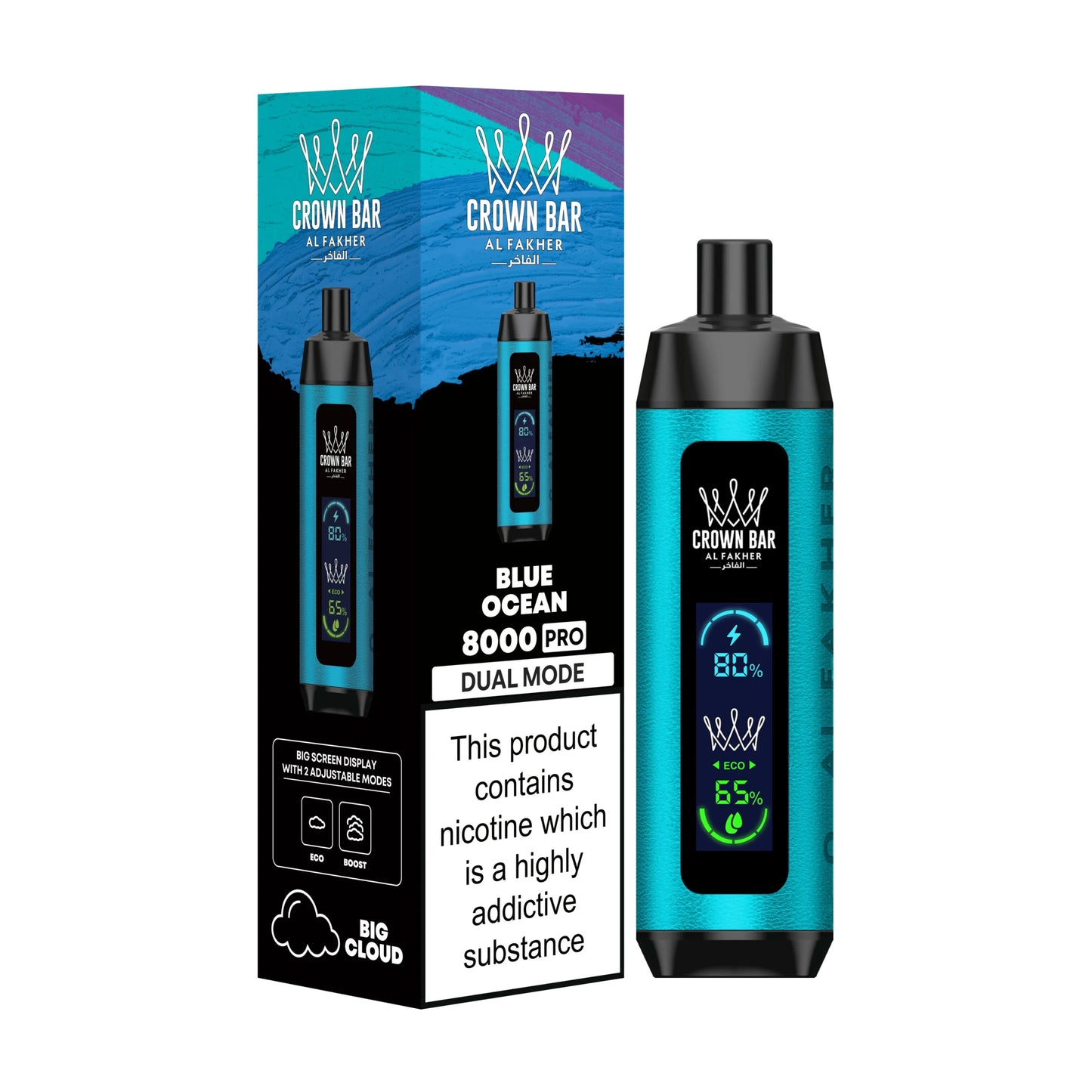 Al Fakher Crown Bar Pro 8000 Puffs (Dual Mode)