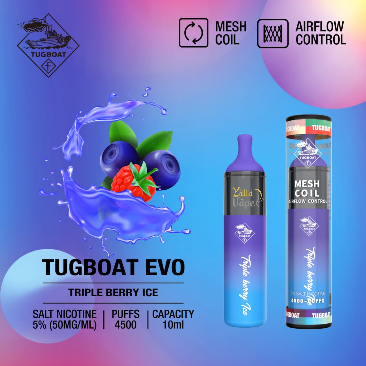 TUGBOAT EVO 4500 Puffs