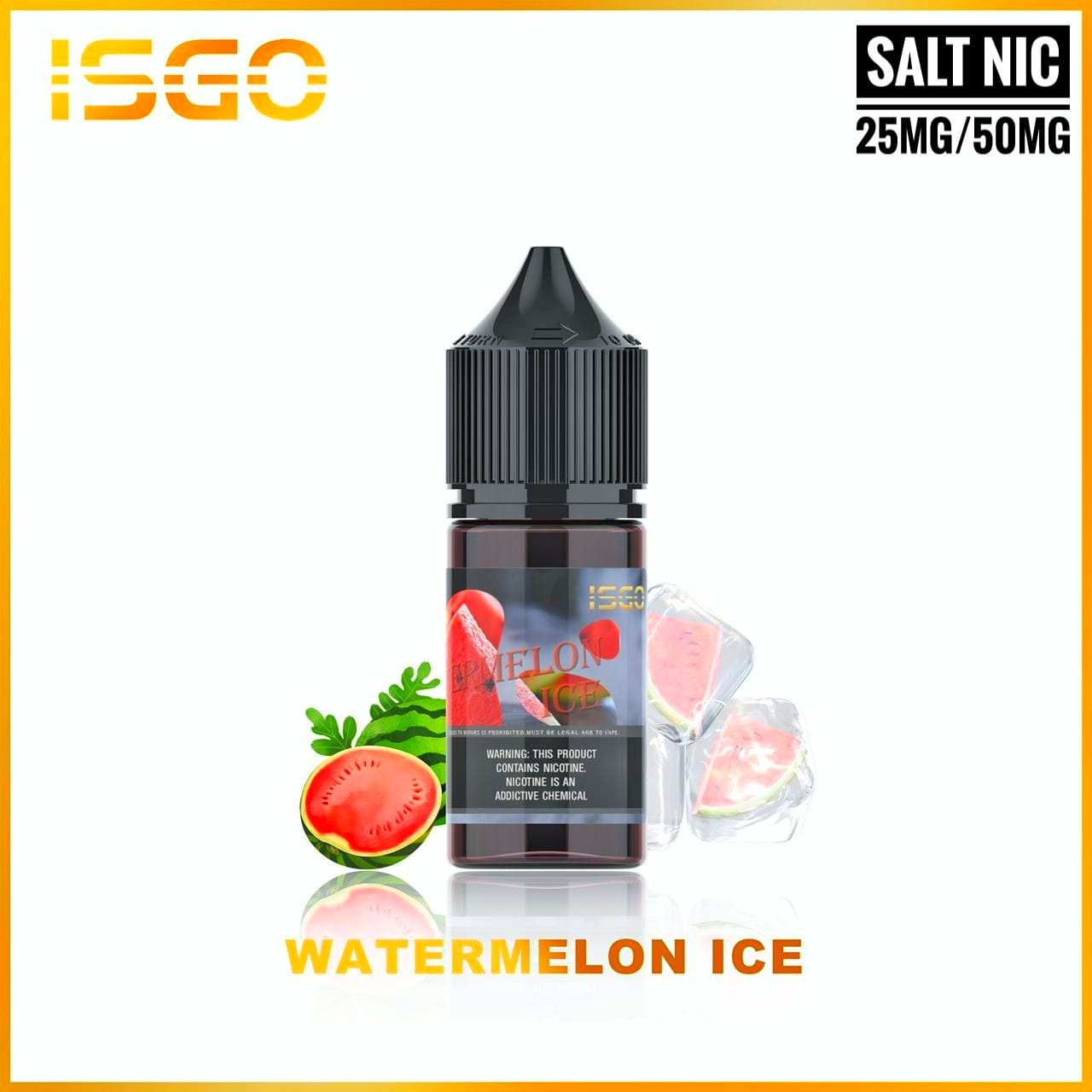 ISGO 30ML SALTNIC 25mg & 50mg ALL FLAVORS