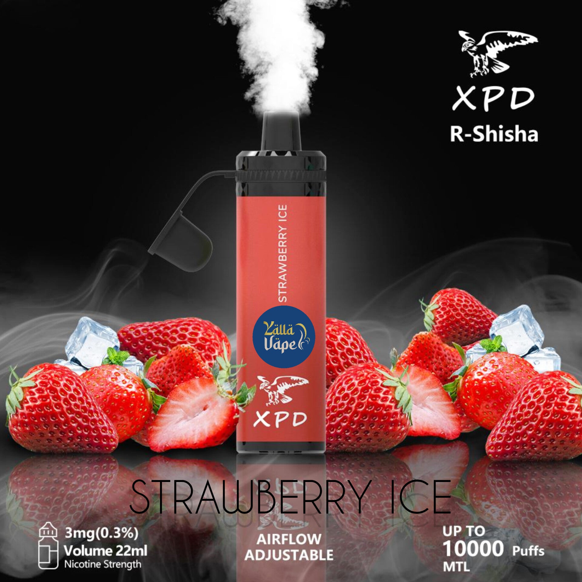 XPD BAR R SHISHA 3mg Nicotine 10000 Puffs - YALLA VAPE