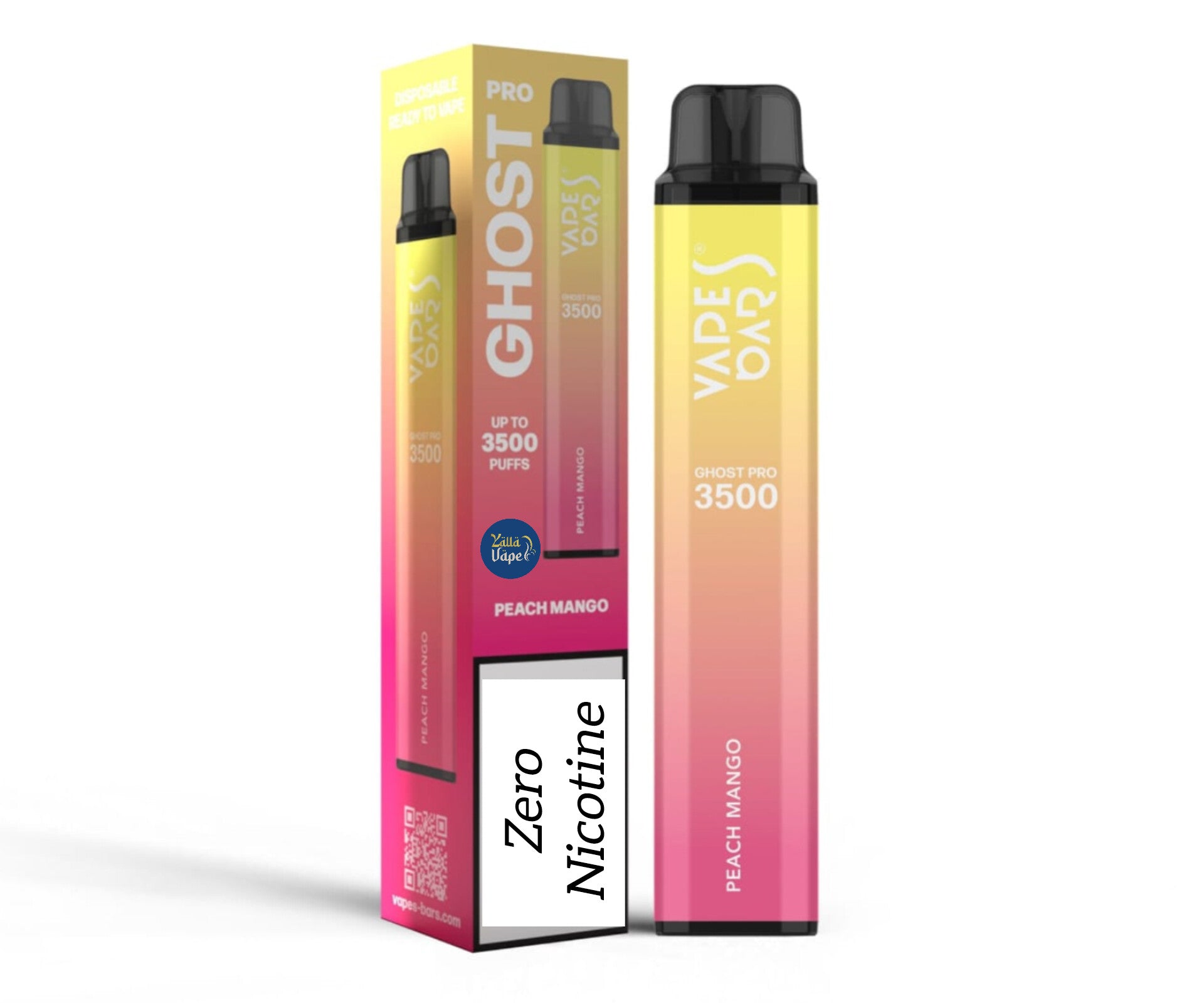 VAPES BARS GHOST PRO 3500 Puffs (ZERO NICOTINE) Disposable Vape YALLA VAPE VAPES BARS GHOST PRO 3500 Puffs (ZERO NICOTINE) Disposable Vape YALLA VAPE