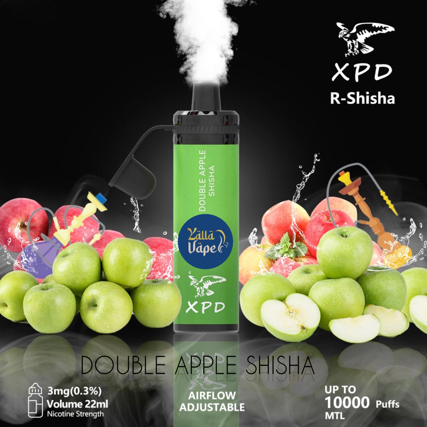 XPD BAR SHISHA 3mg Nicotine 10000 Puffs