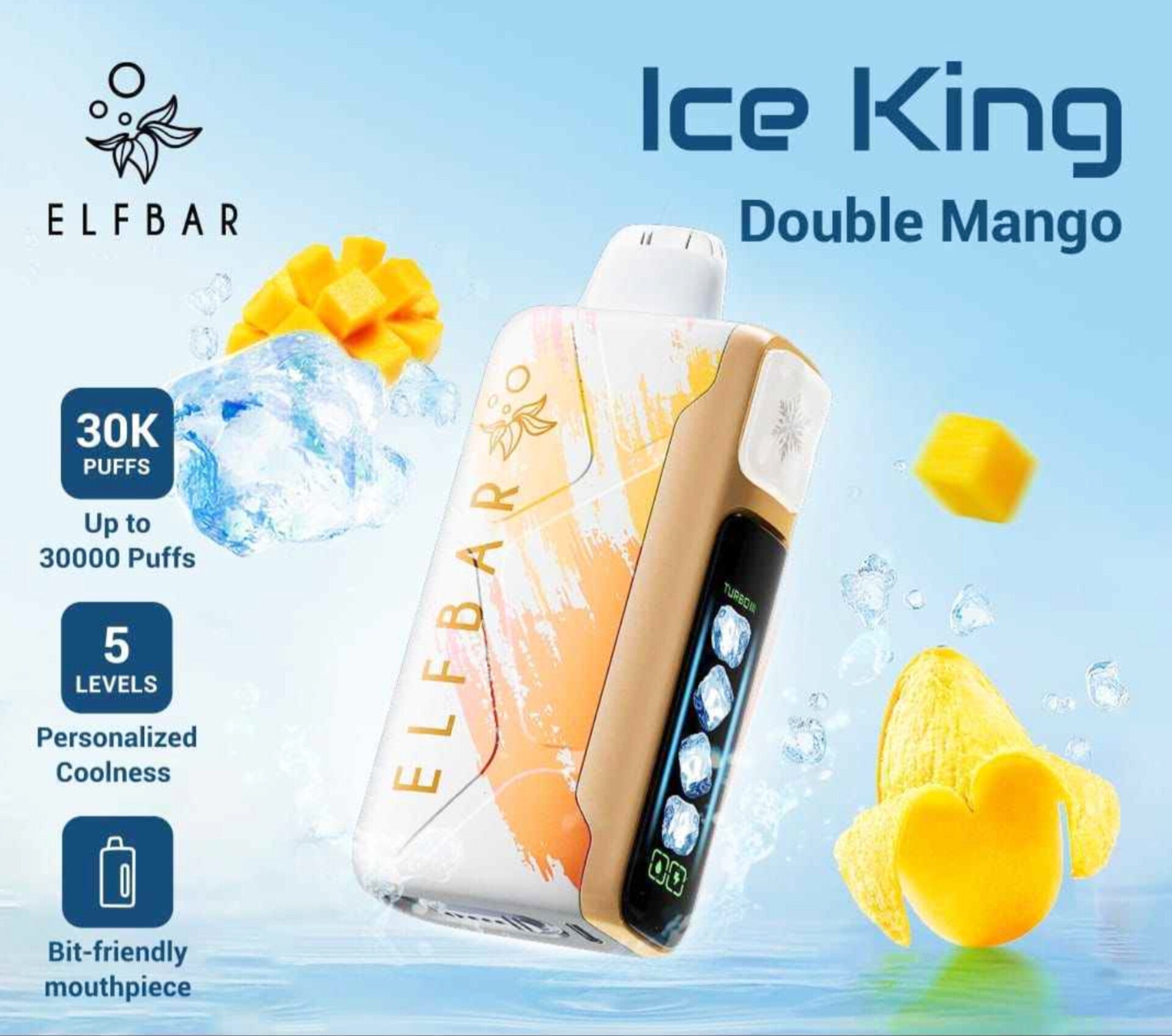 Waka 50000 Puffs vape vs Elfbar Ice King 30000 vape comparison UAE crown, disposable vape showdown - ELF BAR Ice King 30000 Puffs Disposable Vape 50mg in UAE – YALLA VAPE