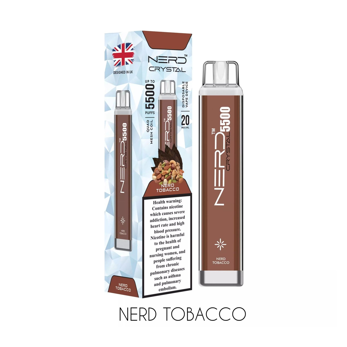 NERD Crystal 5500 Puffs 20mg Disposable Vape