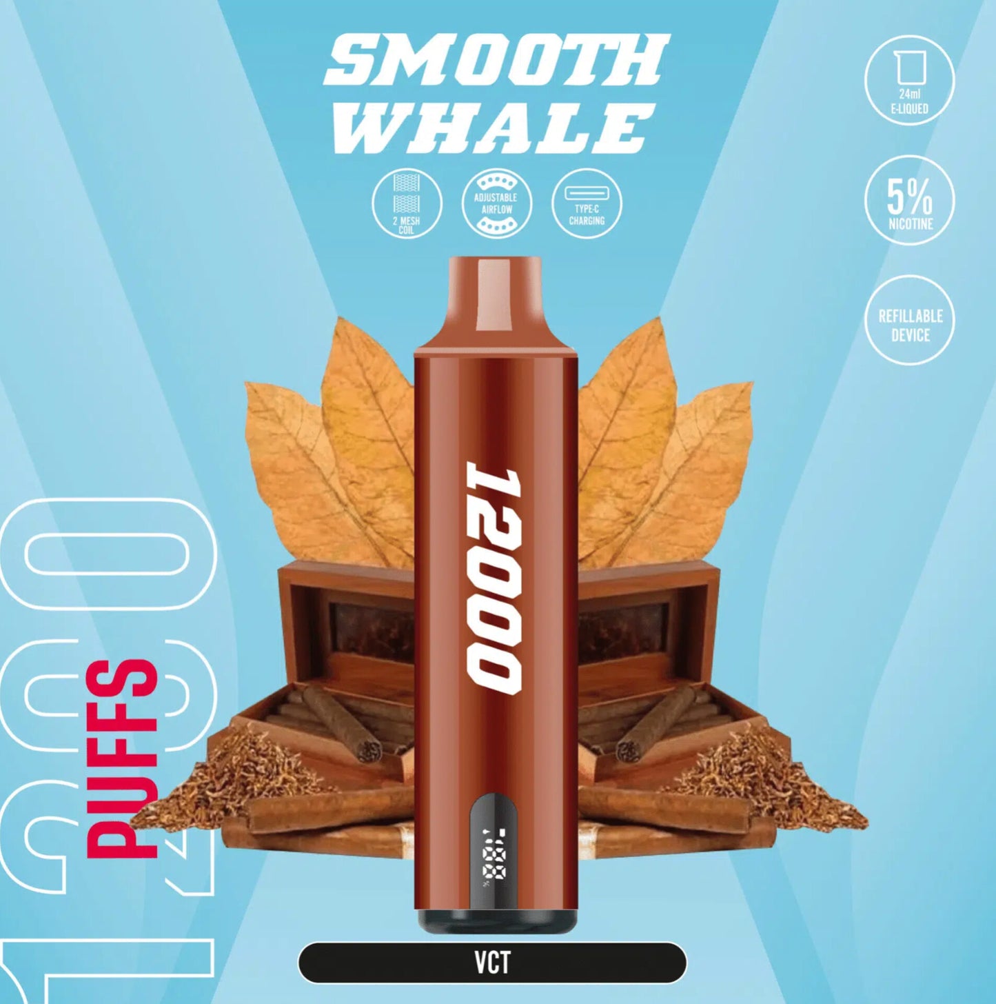 Smooth Whale 12000 Puffs Disposable Vape In Dubai UAE