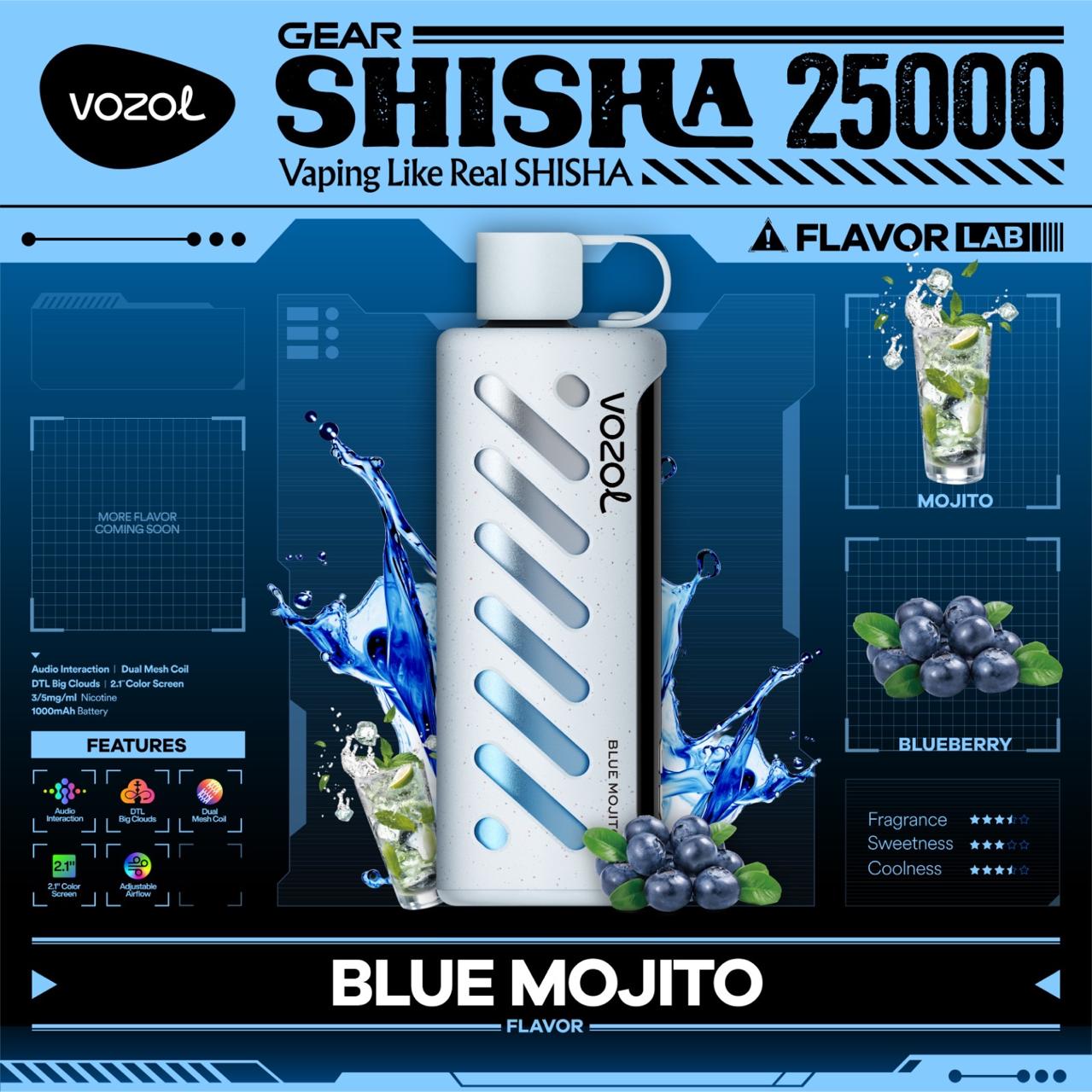 VOZOL Gear Shisha 25000 Puffs Disposable Vape