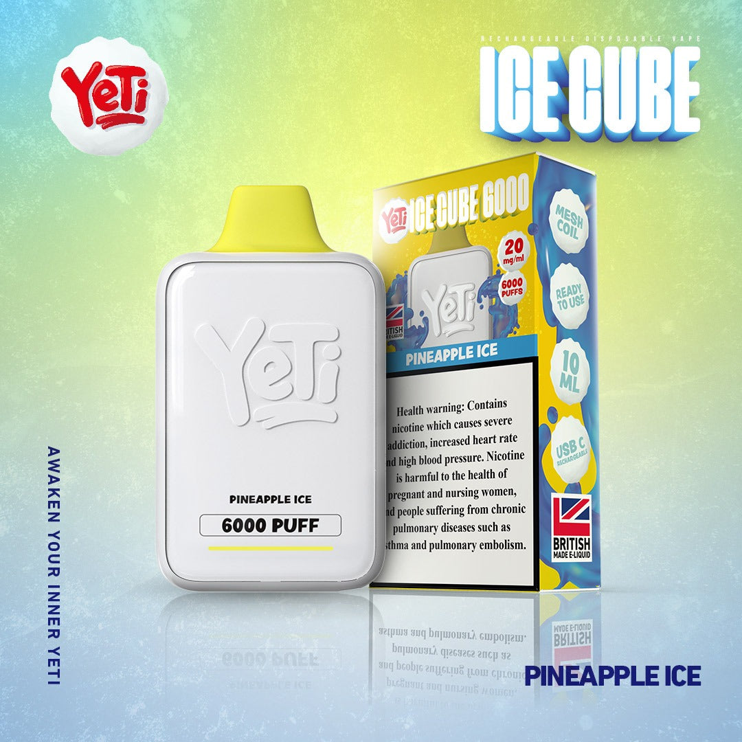 Yeti Ice Cube 6000 Puffs Disposable Vape 20mg In Dubai UAE