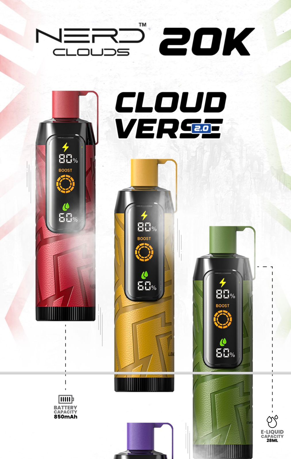 NERD Clouds 20000 Puffs Disposable Vape In Dubai UAE