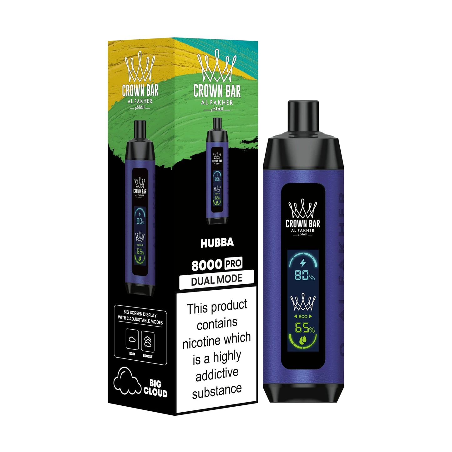 Al Fakher Crown Bar Pro 8000 Puffs (Dual Mode)