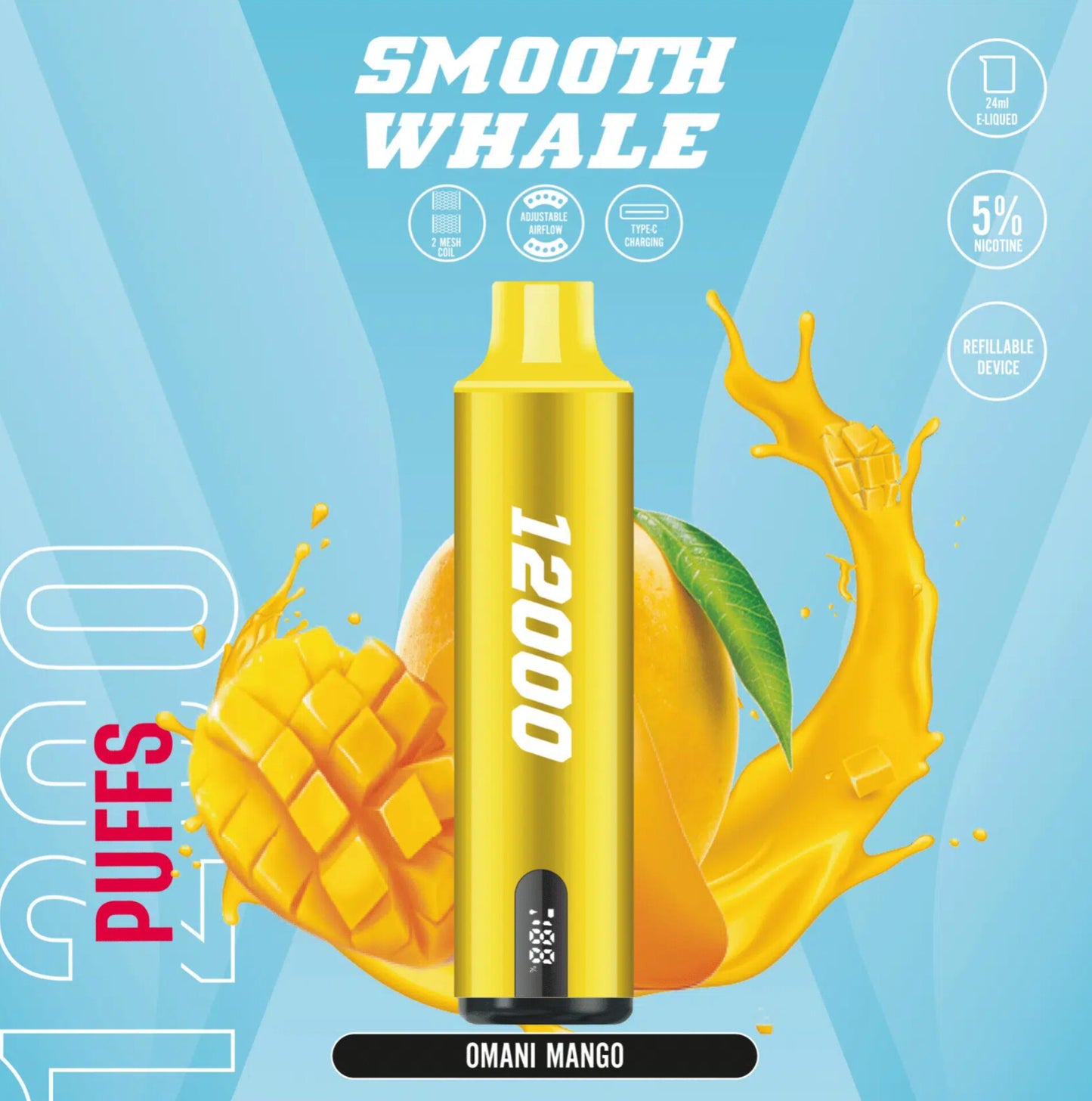 Smooth Whale 12000 Puffs Disposable Vape In Dubai UAE